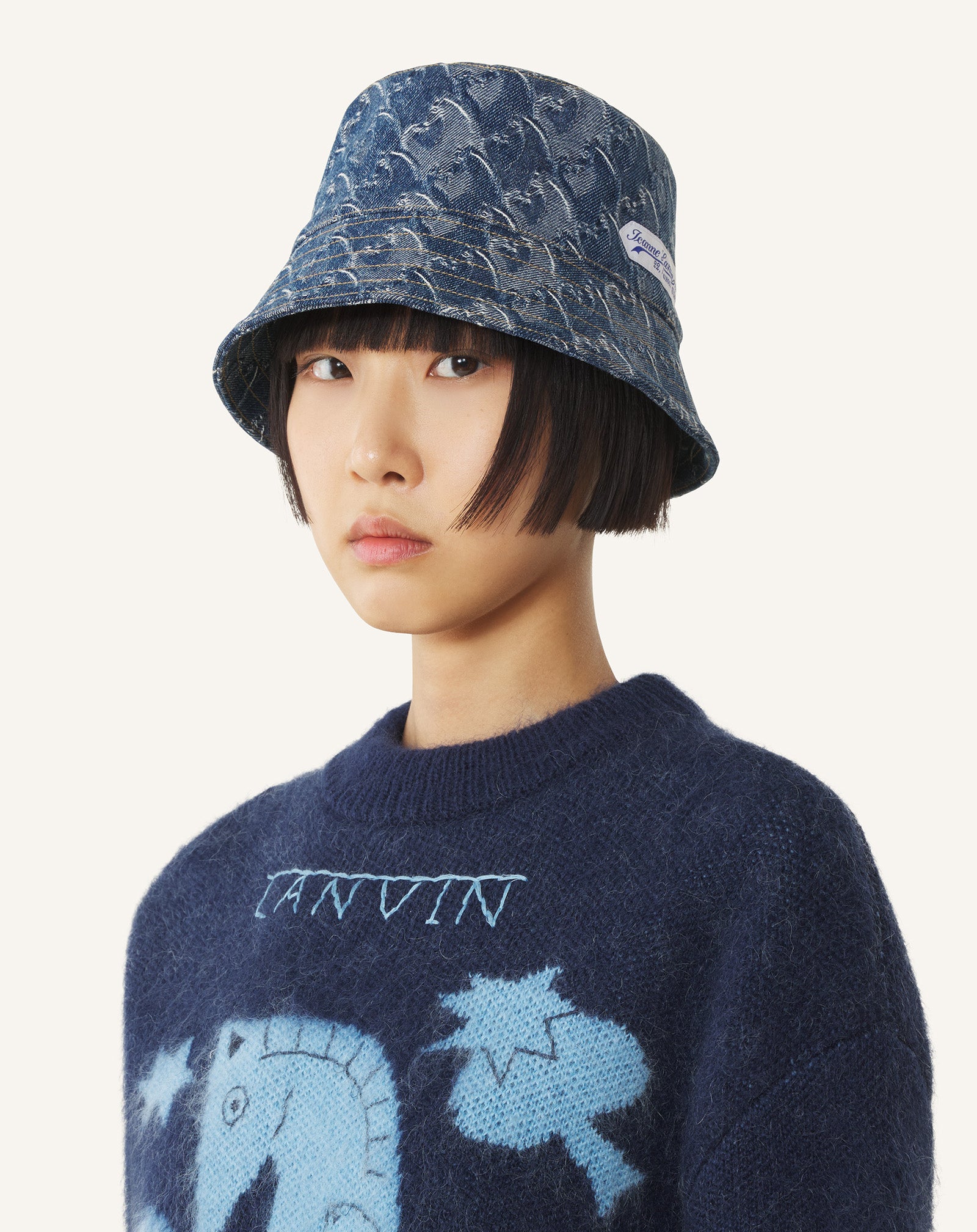 BLUE LUNAR YEAR BUCKET HAT IN DENIM