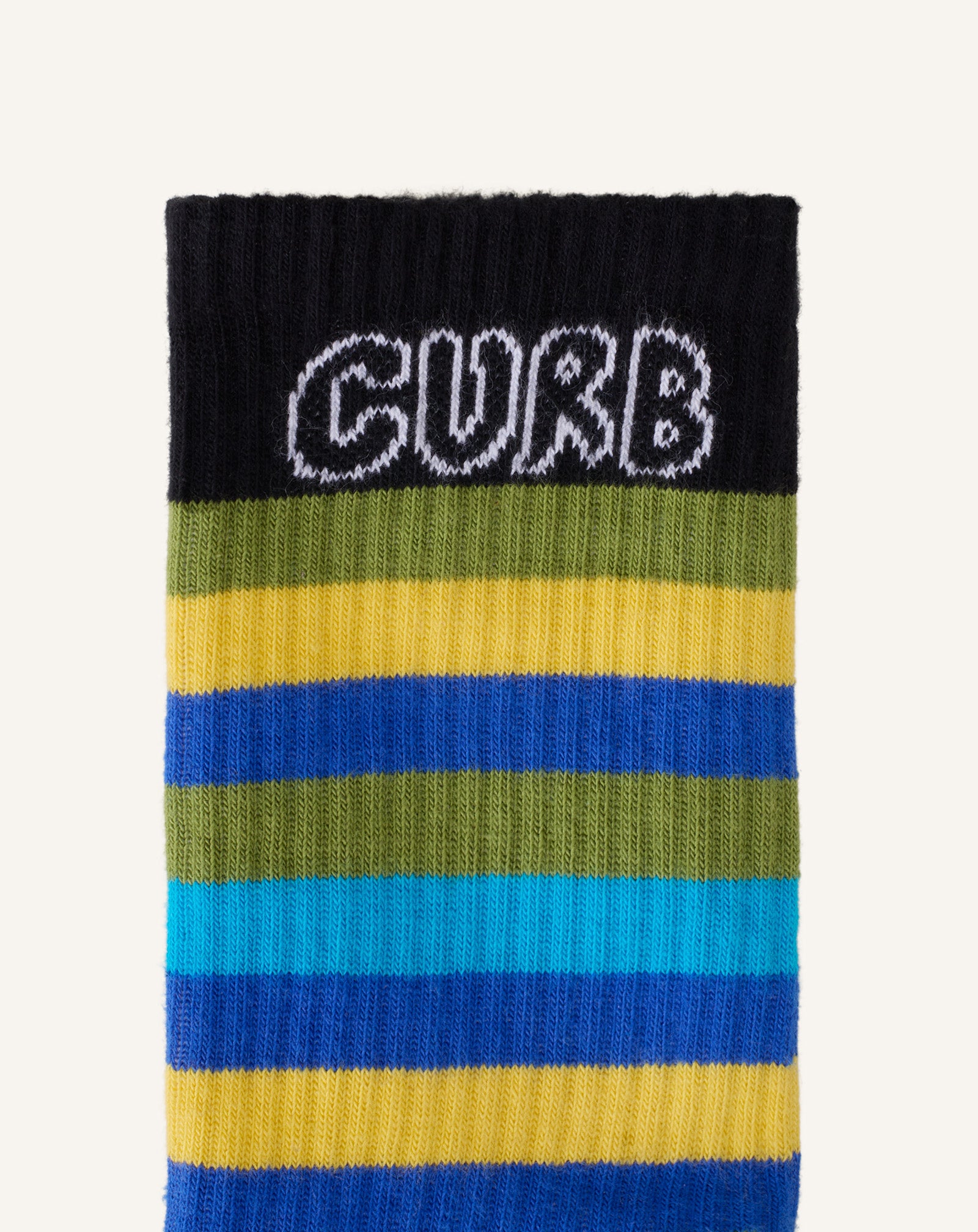 CURB STRIPED COTTON SOCKS