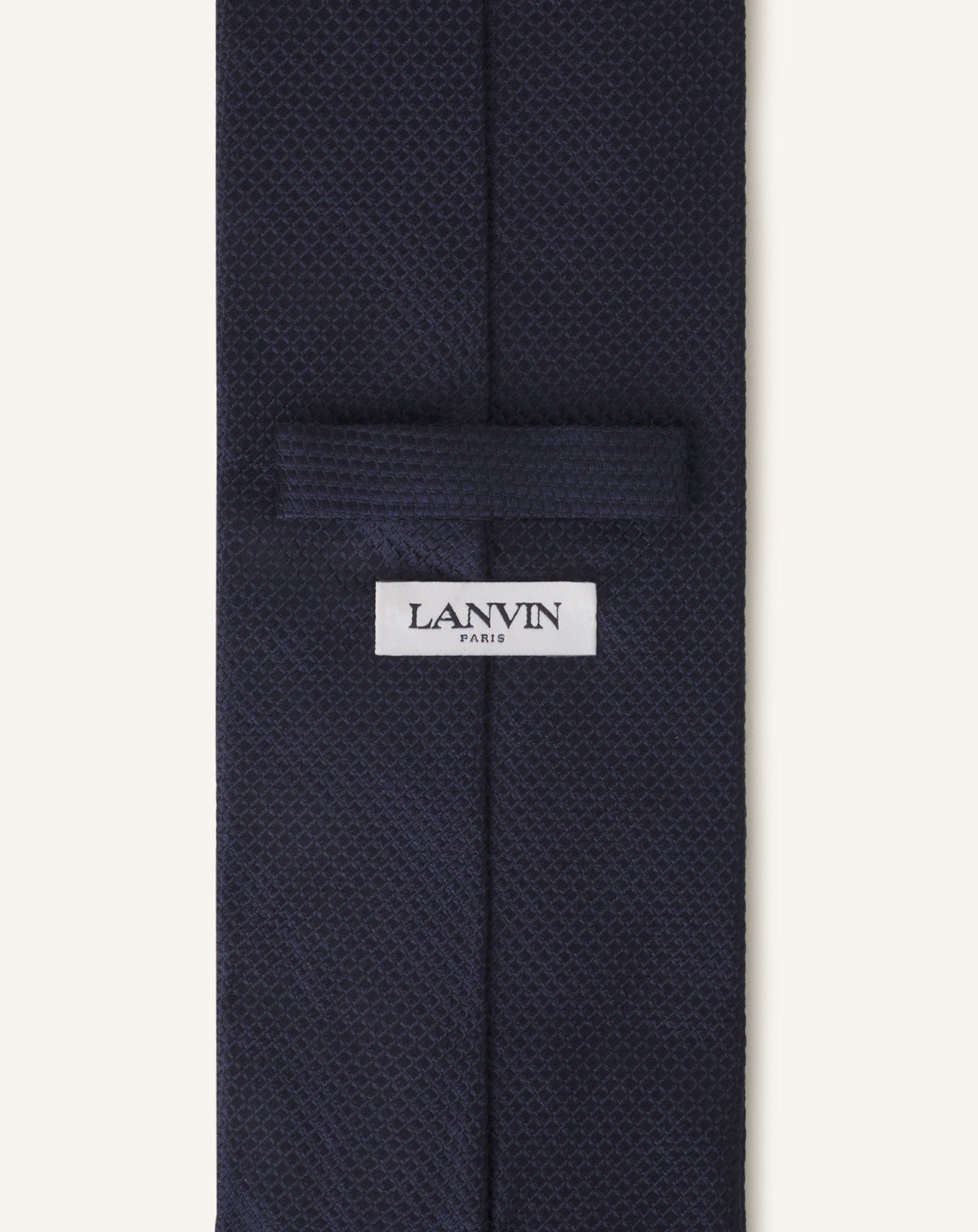 BLUE PLAIN SILK PIQUE TIE