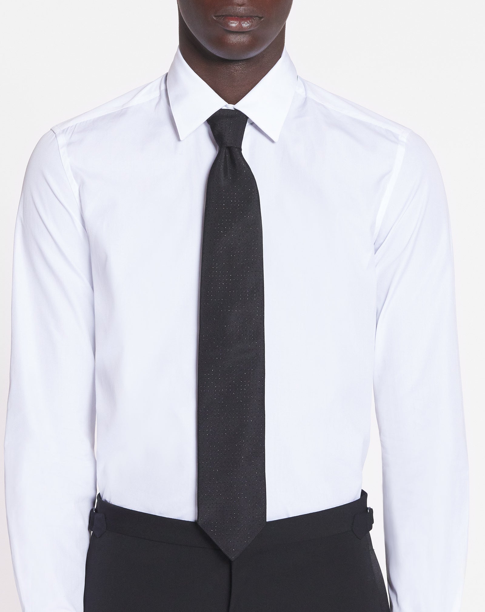 LANVIN TIE IN SPARKLY SATIN