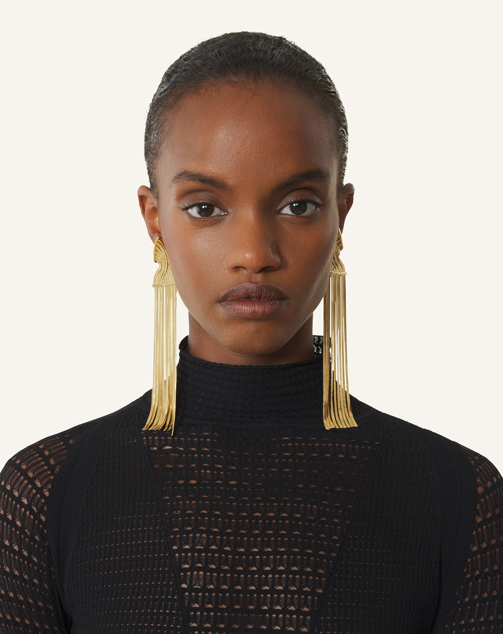 SILVER LANVIN CHAIN EARRINGS