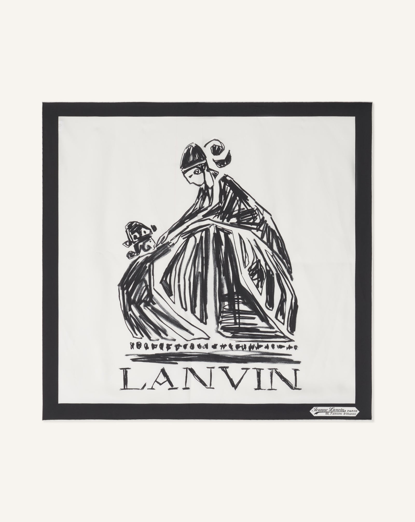 MOTHER & CHILD PRINTED SILK SCARF