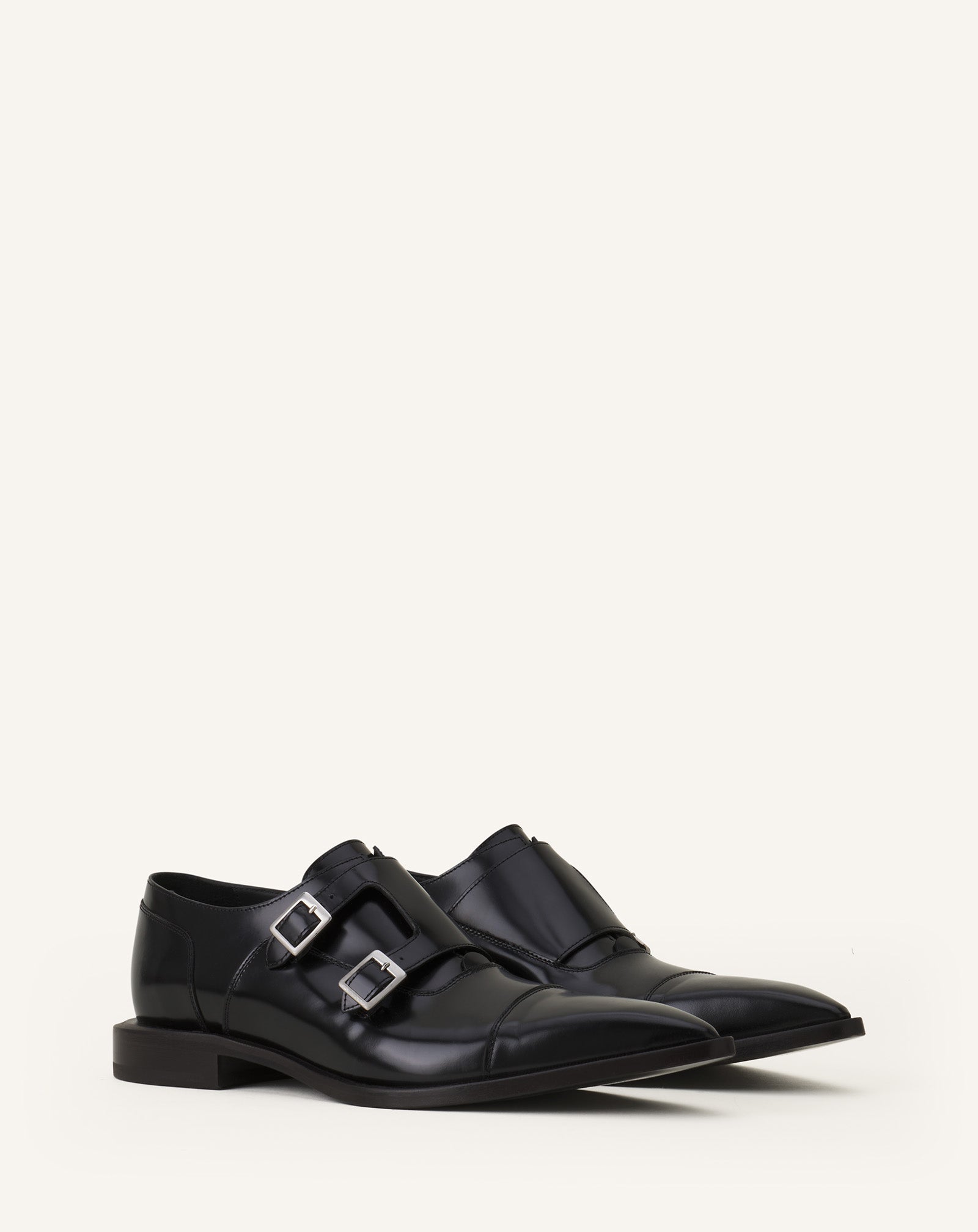 MONK SHOES IN GLOSSY LEATHER