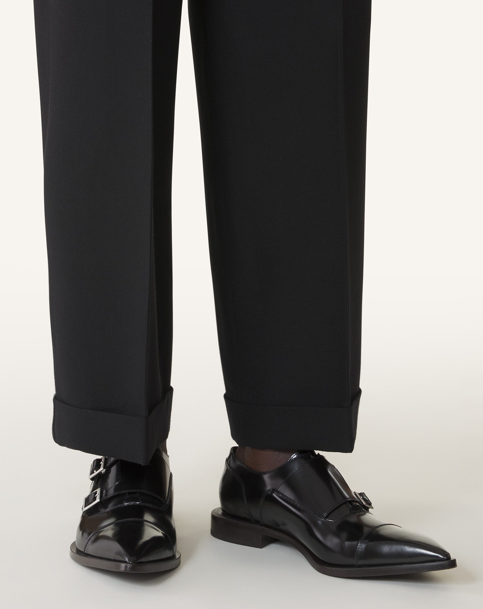 MONK SHOES IN GLOSSY LEATHER