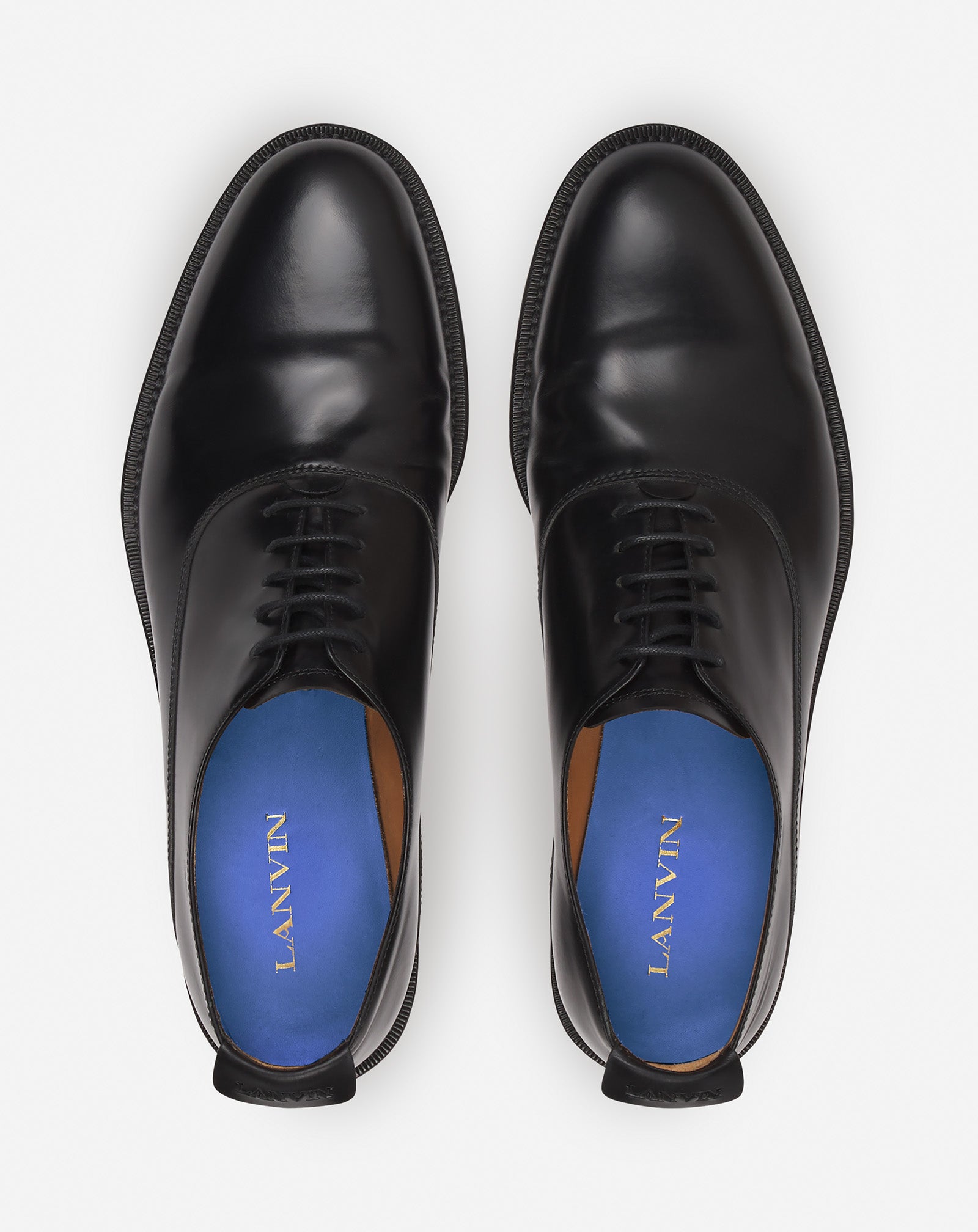 LANVIN SIGNATURE LEATHER OXFORD SHOES