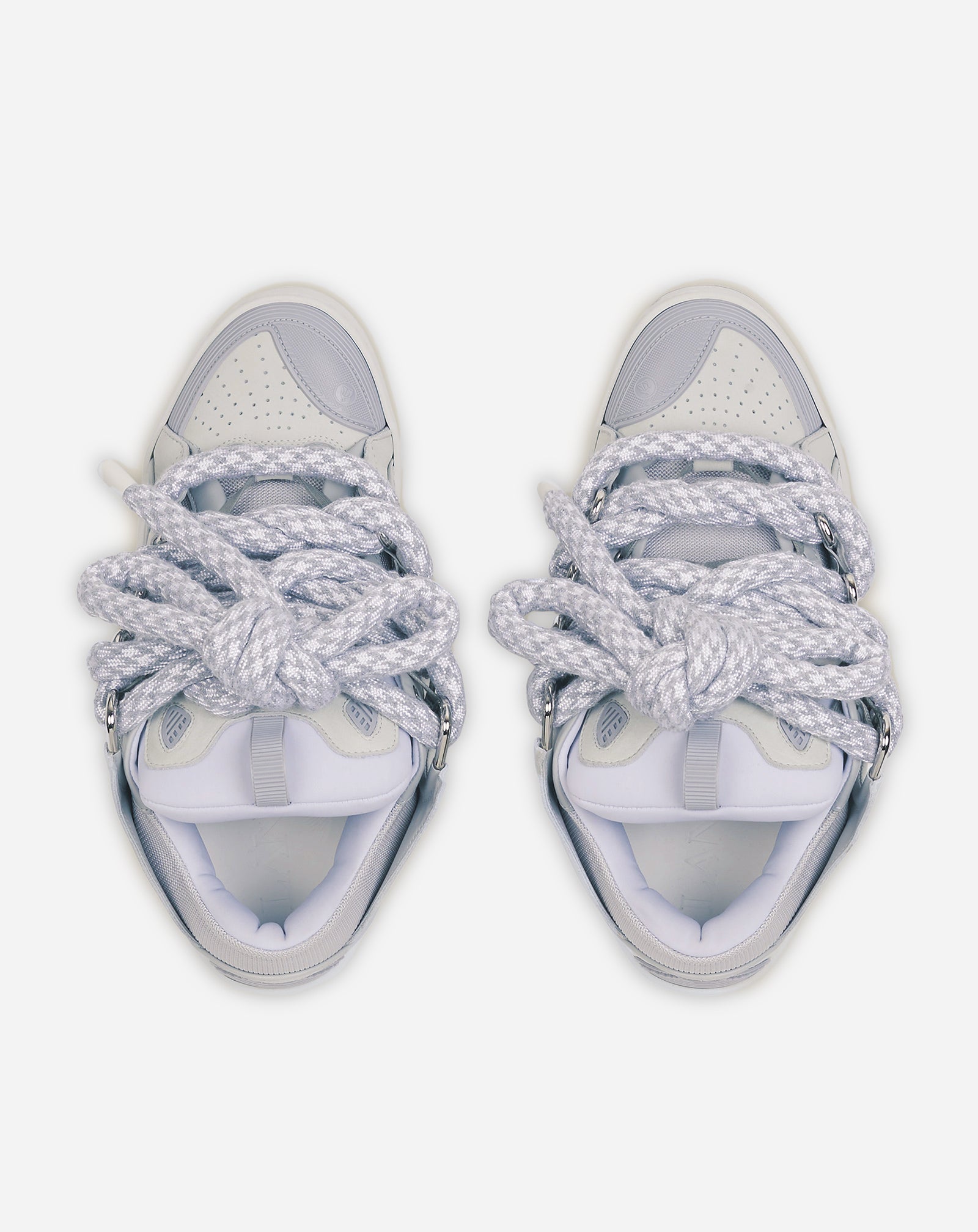 CURB SNEAKERS IN LEATHER WITH SNAKE LACES