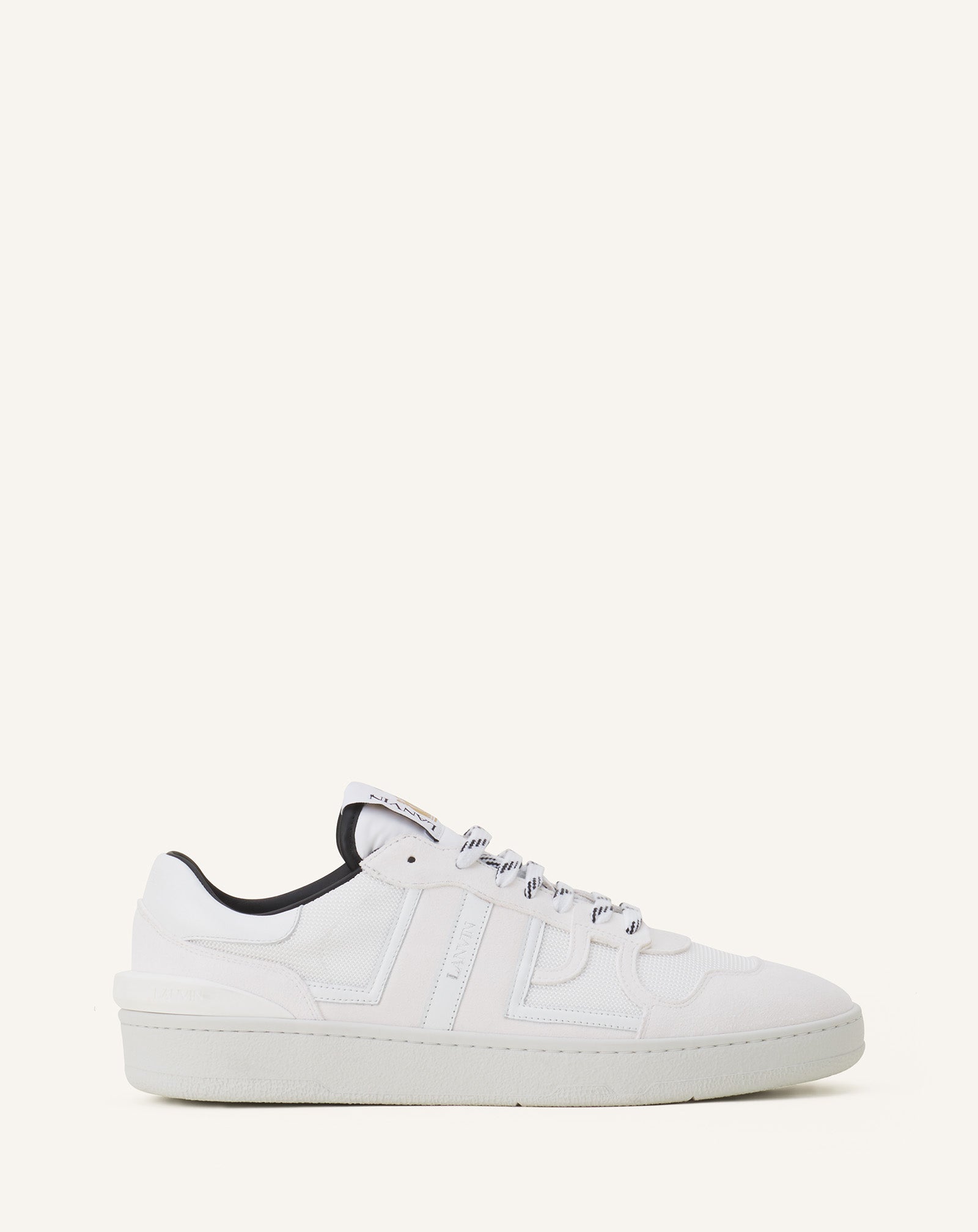 WHITE CLAY SNEAKERS IN MESH AND LEATHER
