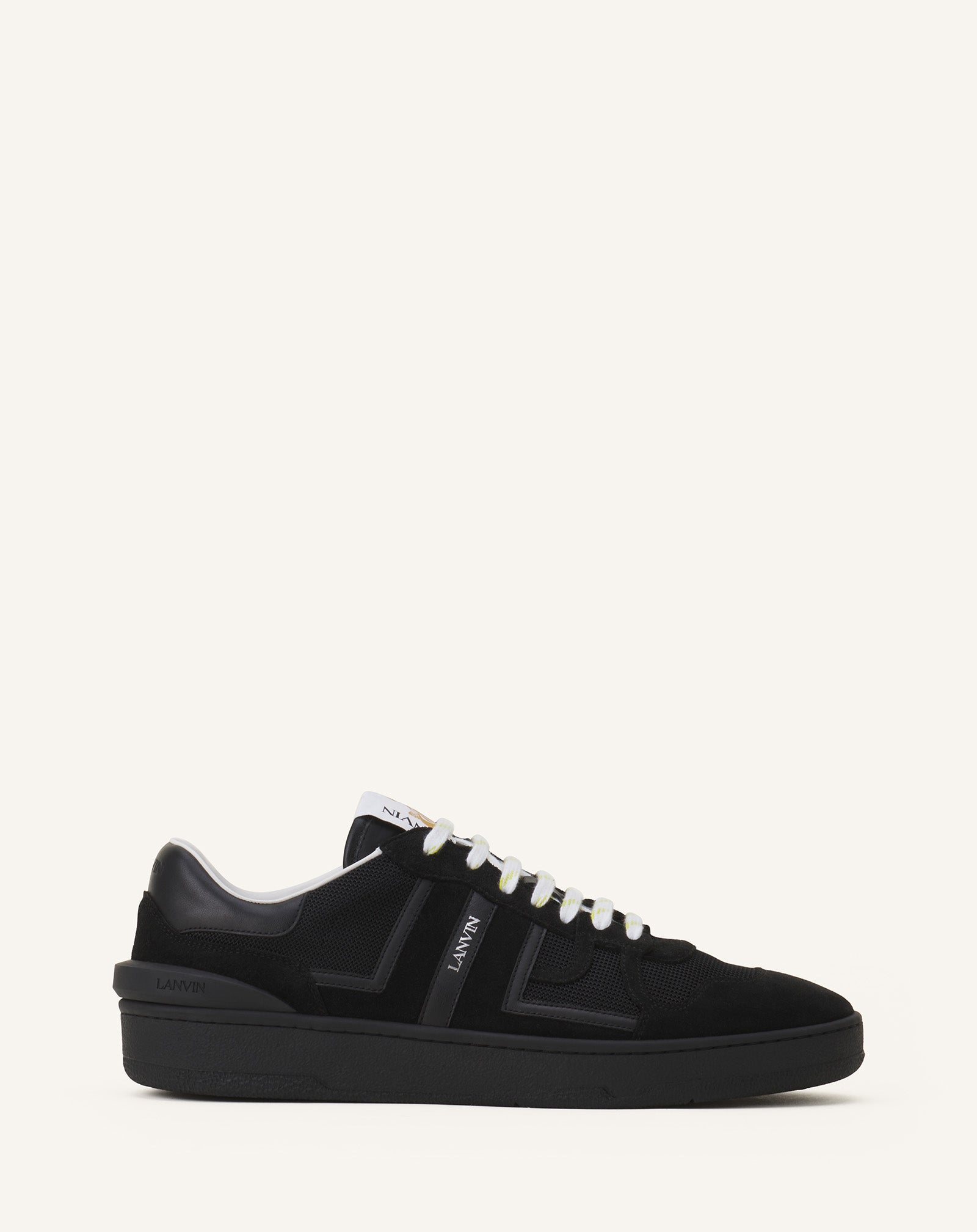 BLACK CLAY SNEAKERS IN MESH AND LEATHER