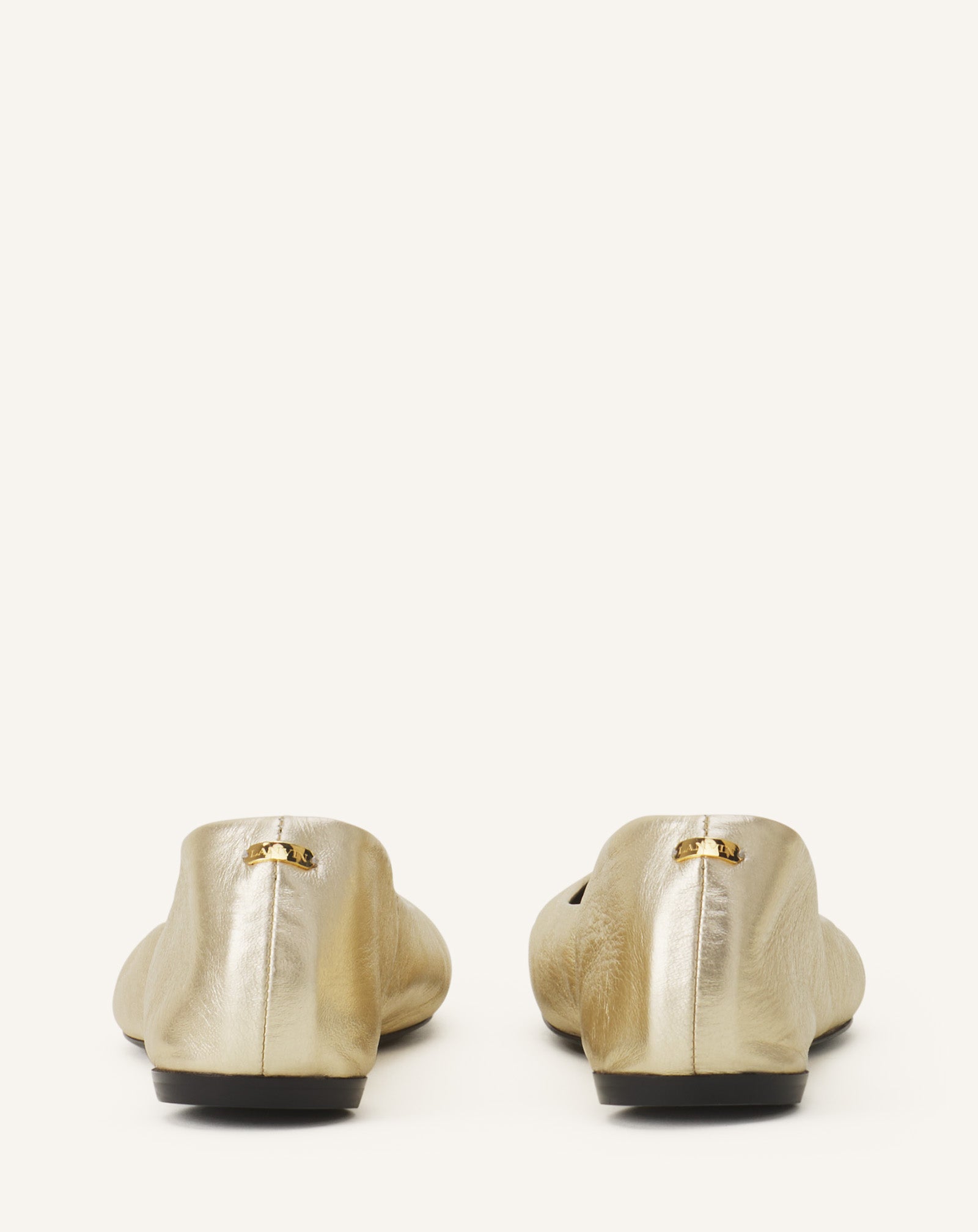 THE BALLERINA FLAT IN METALLIC LEATHER