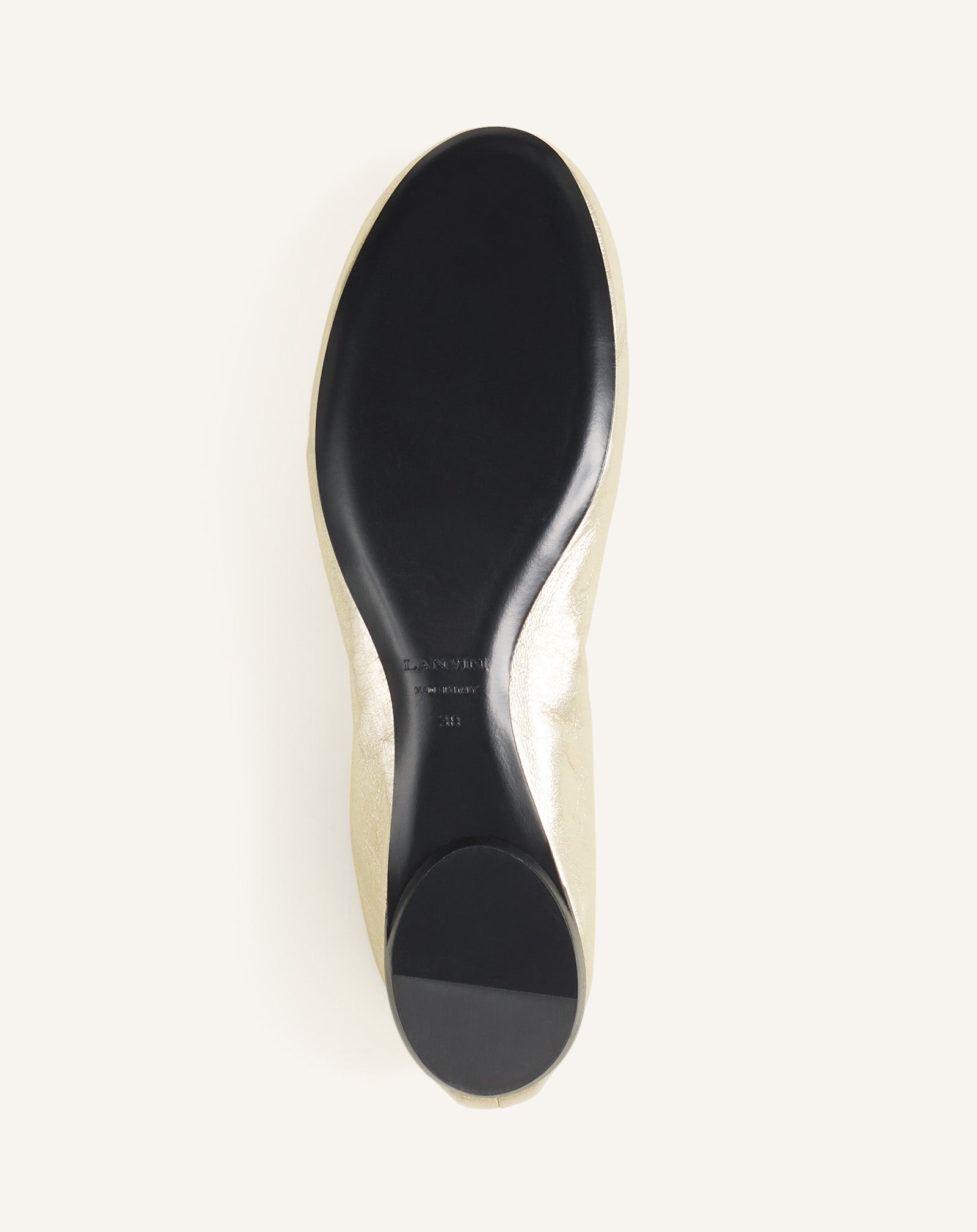 THE BALLERINA FLAT IN METALLIC LEATHER