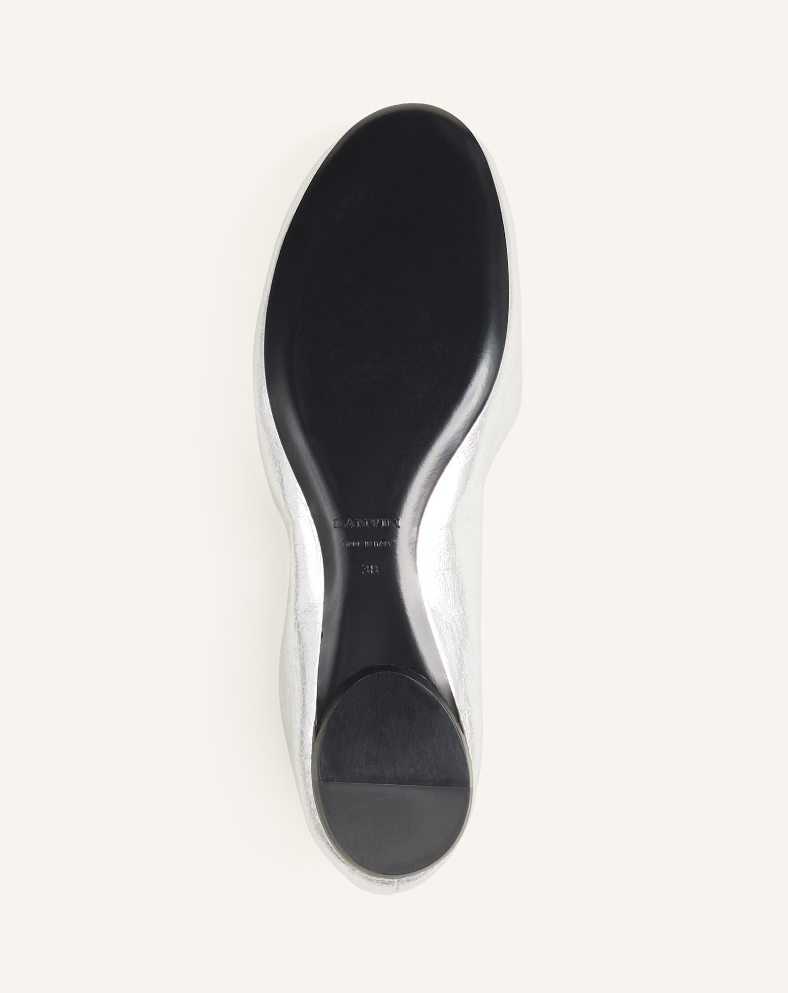 THE BALLERINA FLAT IN METALLIC LEATHER