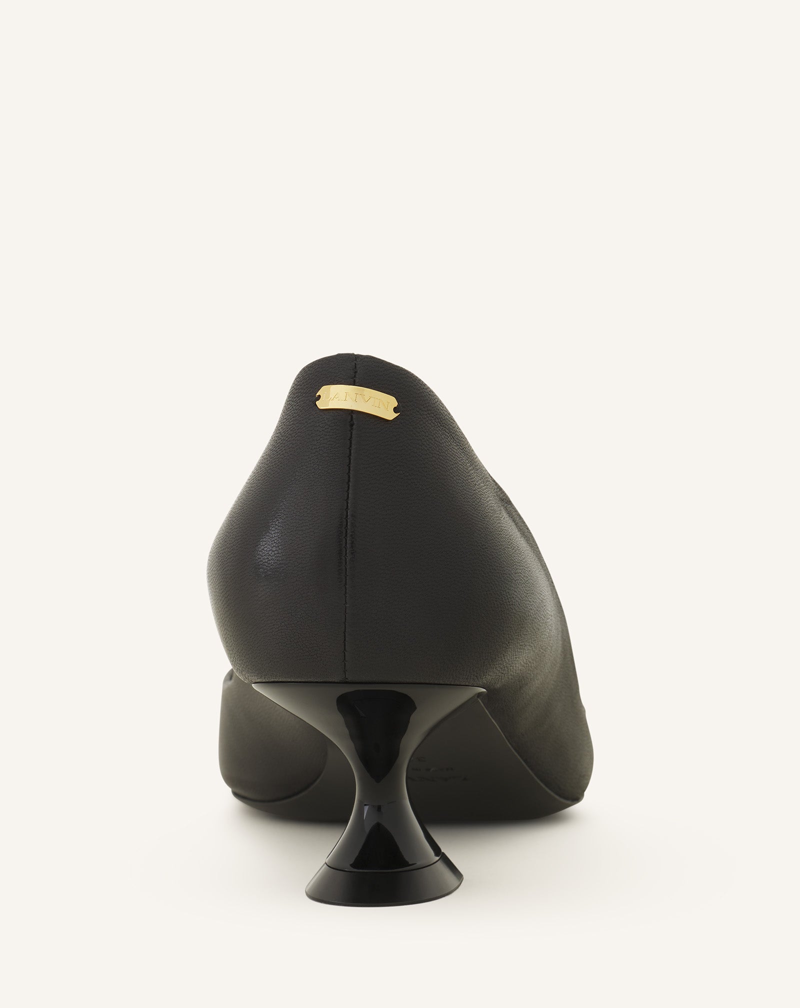 MIDNIGHT STEP LEATHER PUMP WITH BUCKLE