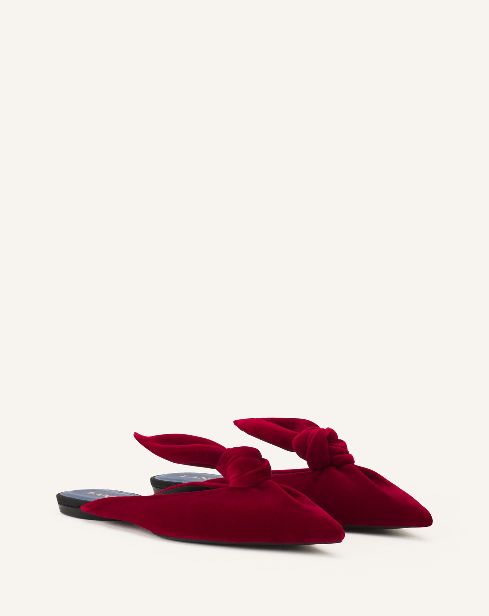 MIDNIGHT STEP VELVET BOW MULE
