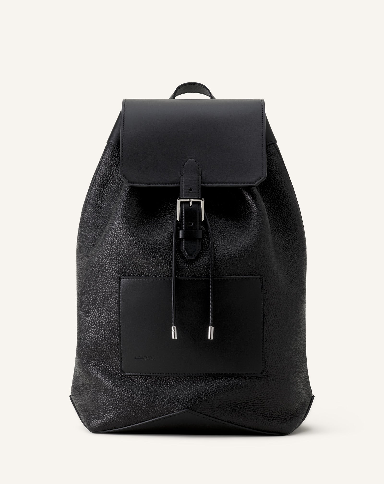 BLACK CATCH BY LANVIN LEATHER BACKPACK