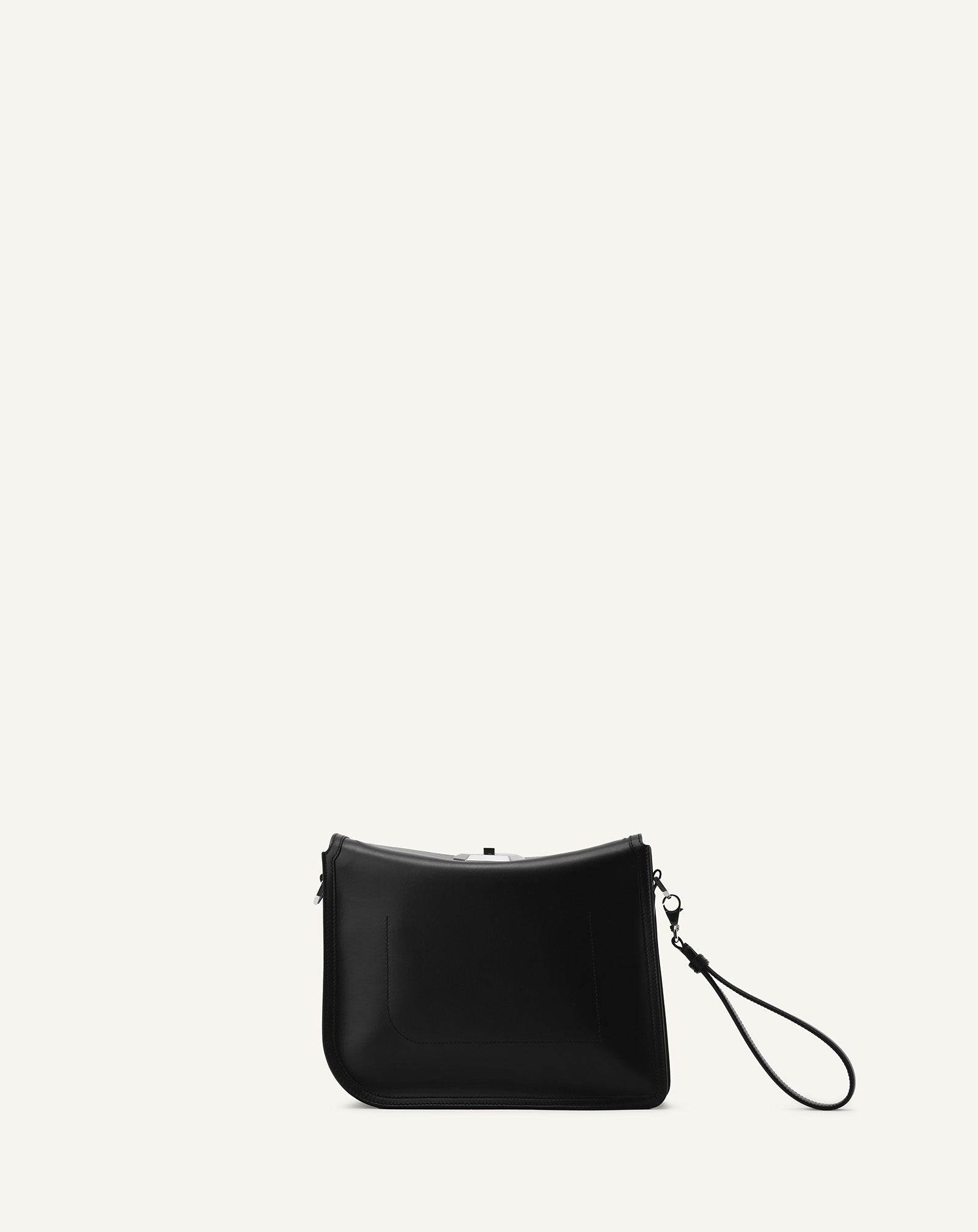 COMPAGNON ASYMMETRICAL LEATHER CLUTCH BAG