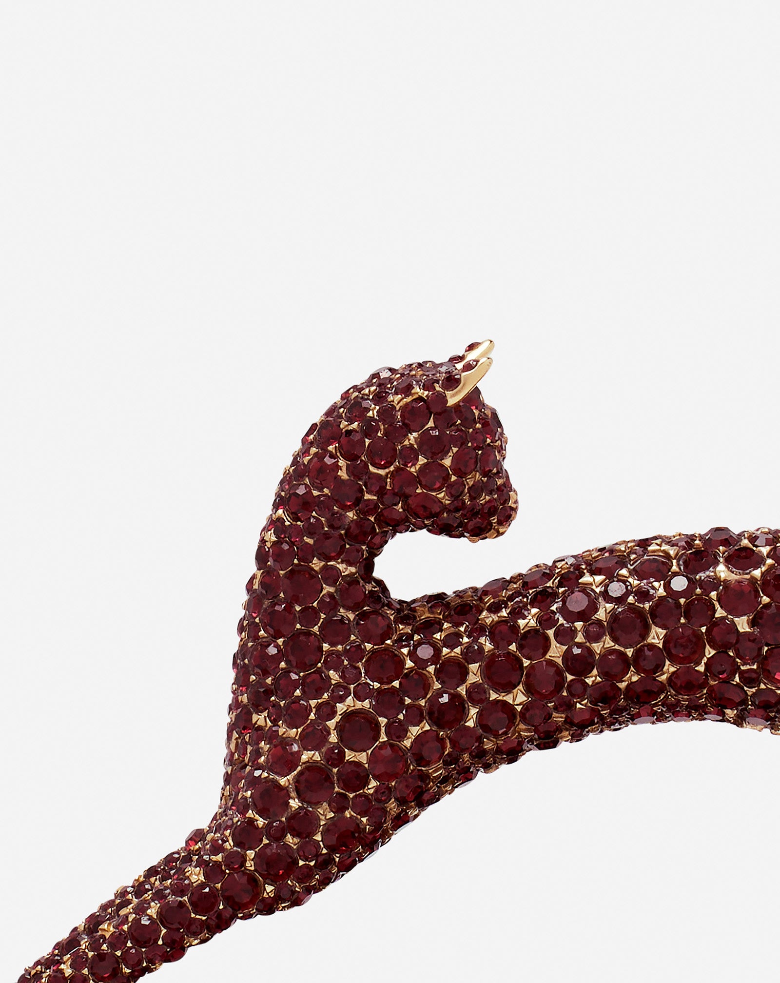 PENCIL CAT PYTHON AND RHINESTONE BAG