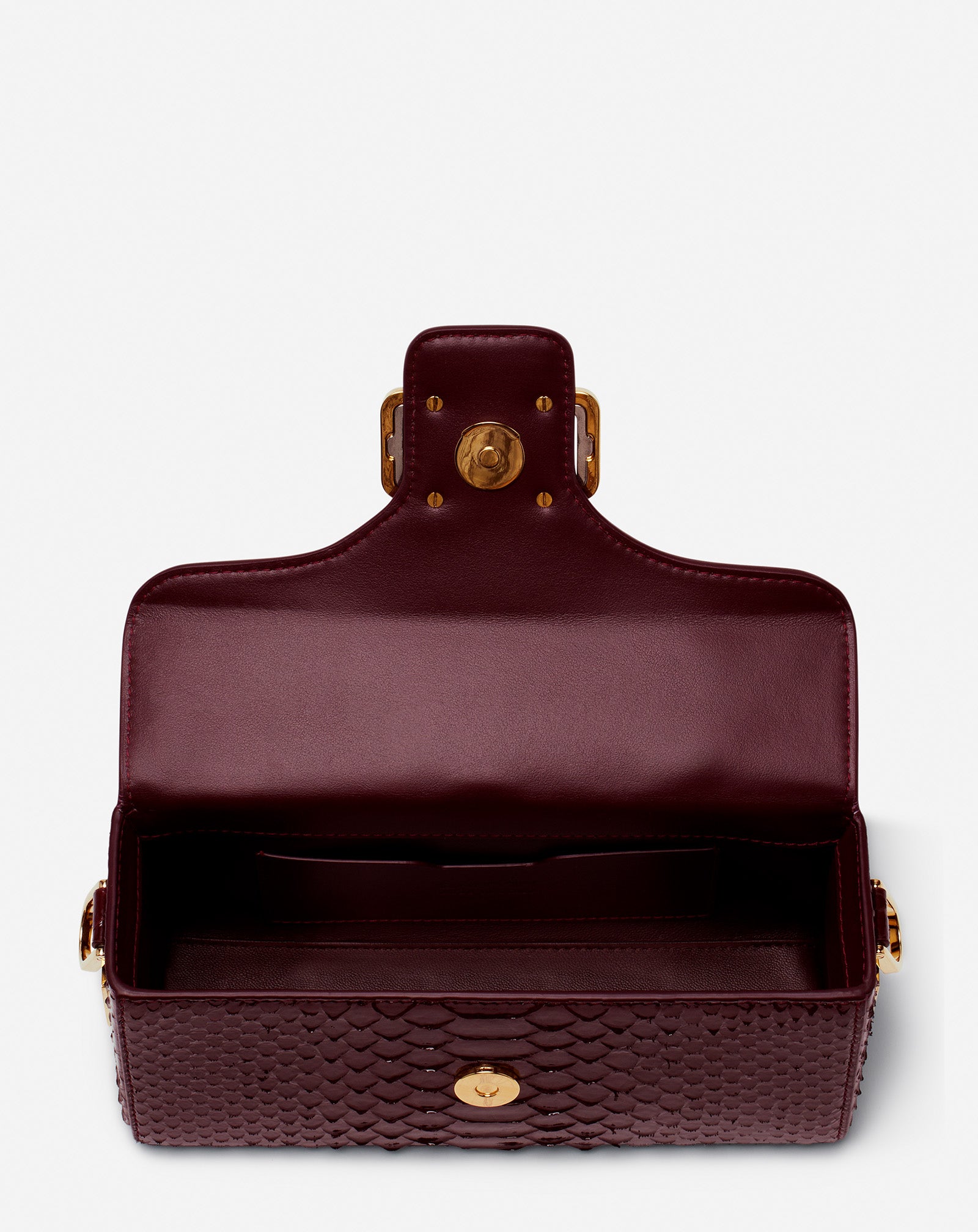 PENCIL CAT PYTHON AND RHINESTONE BAG