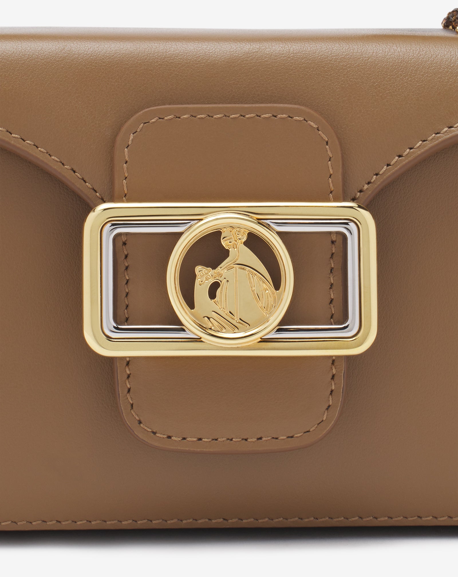 NANO PENCIL CAT BAG IN LEATHER AND RHINESTONE