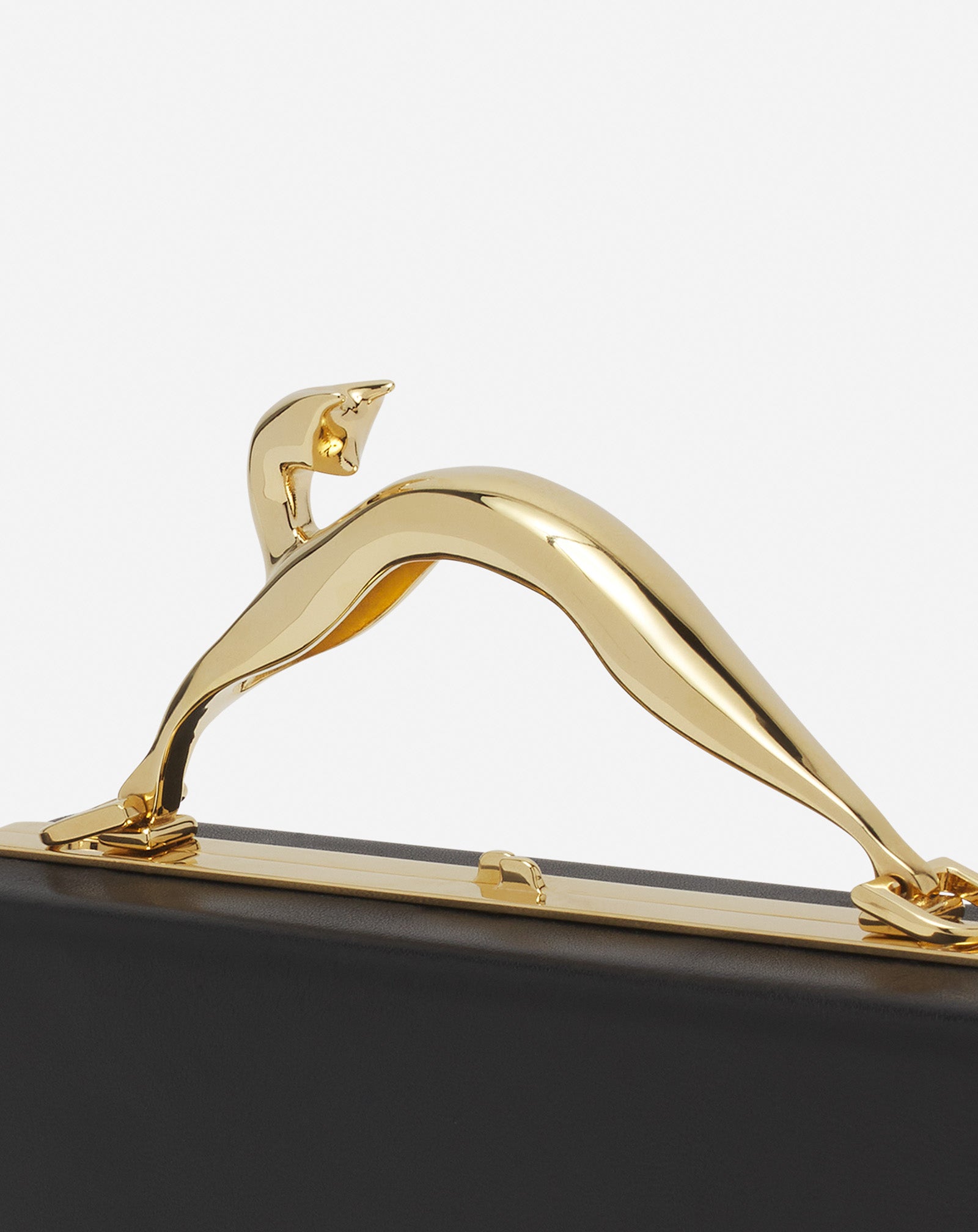 FUSION CAT LEATHER CLUTCH BAG