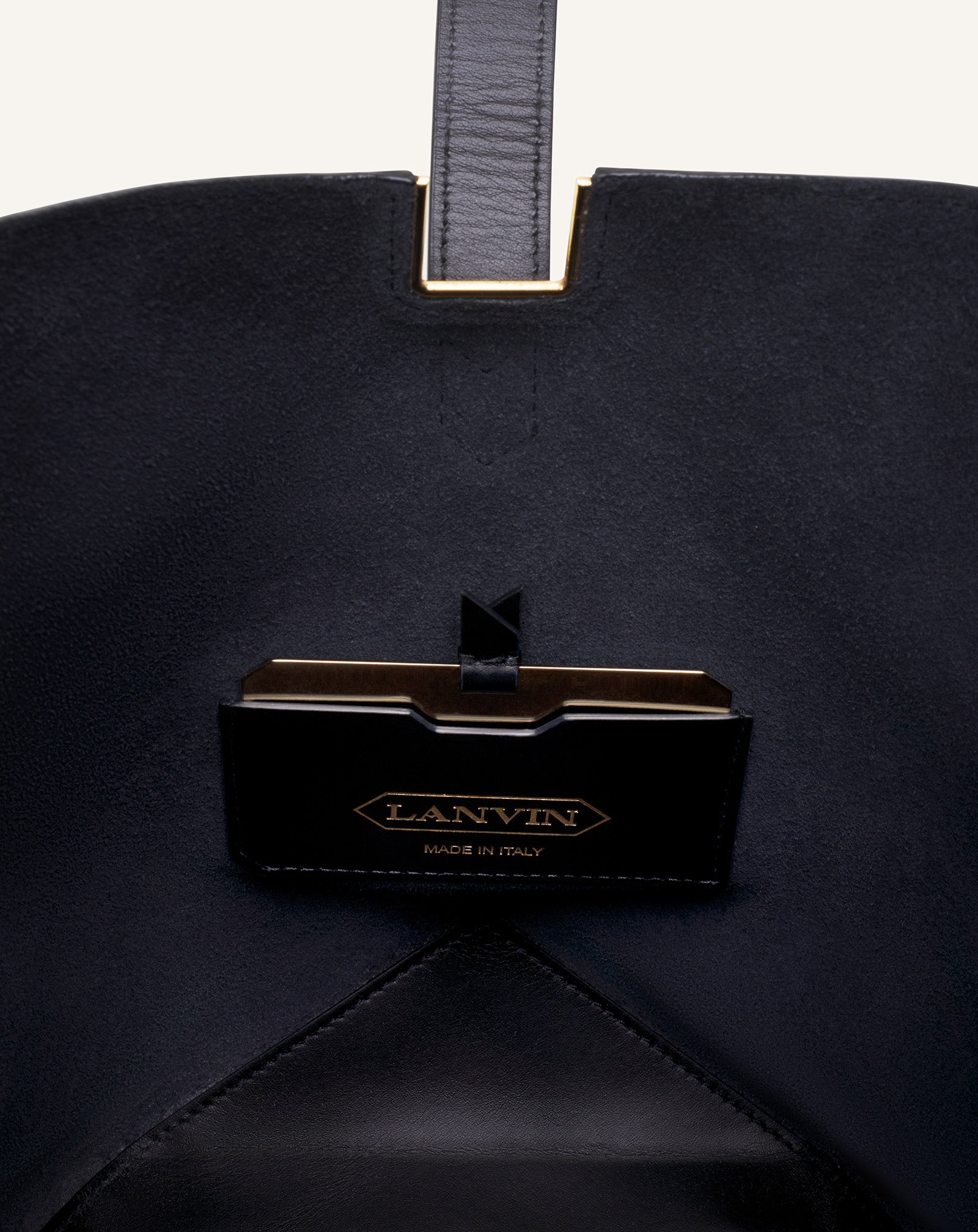 CATCH BY LANVIN MEDIUM LEATHER BUCKET BAG