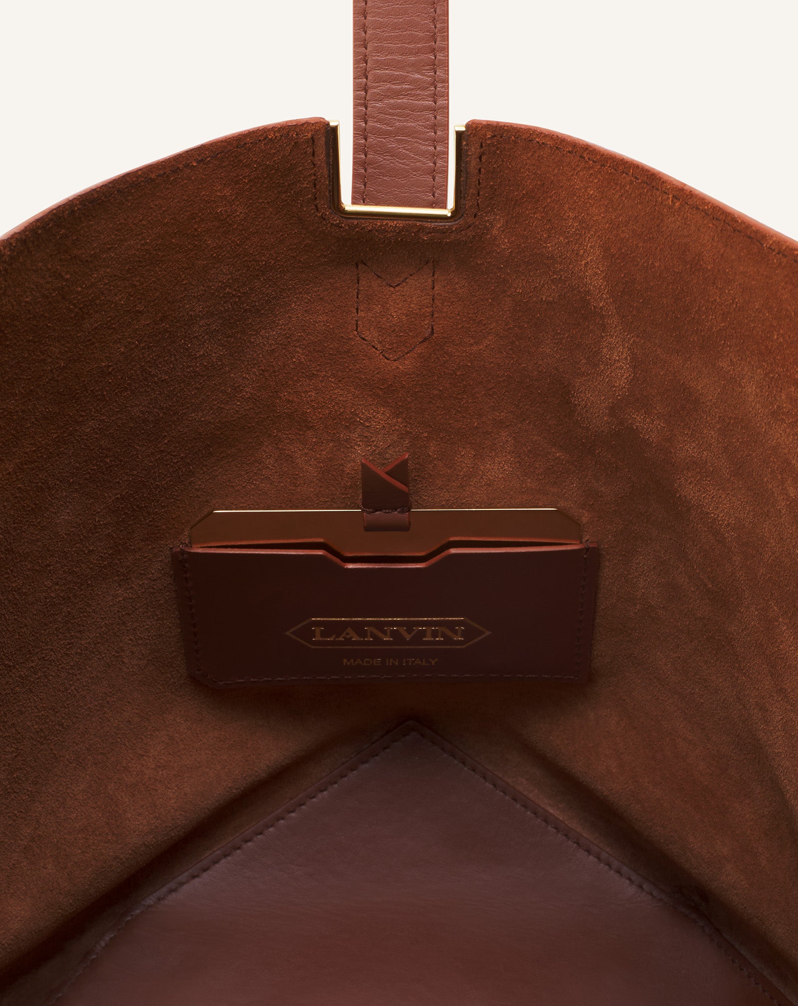 CATCH BY LANVIN MEDIUM LEATHER BUCKET BAG