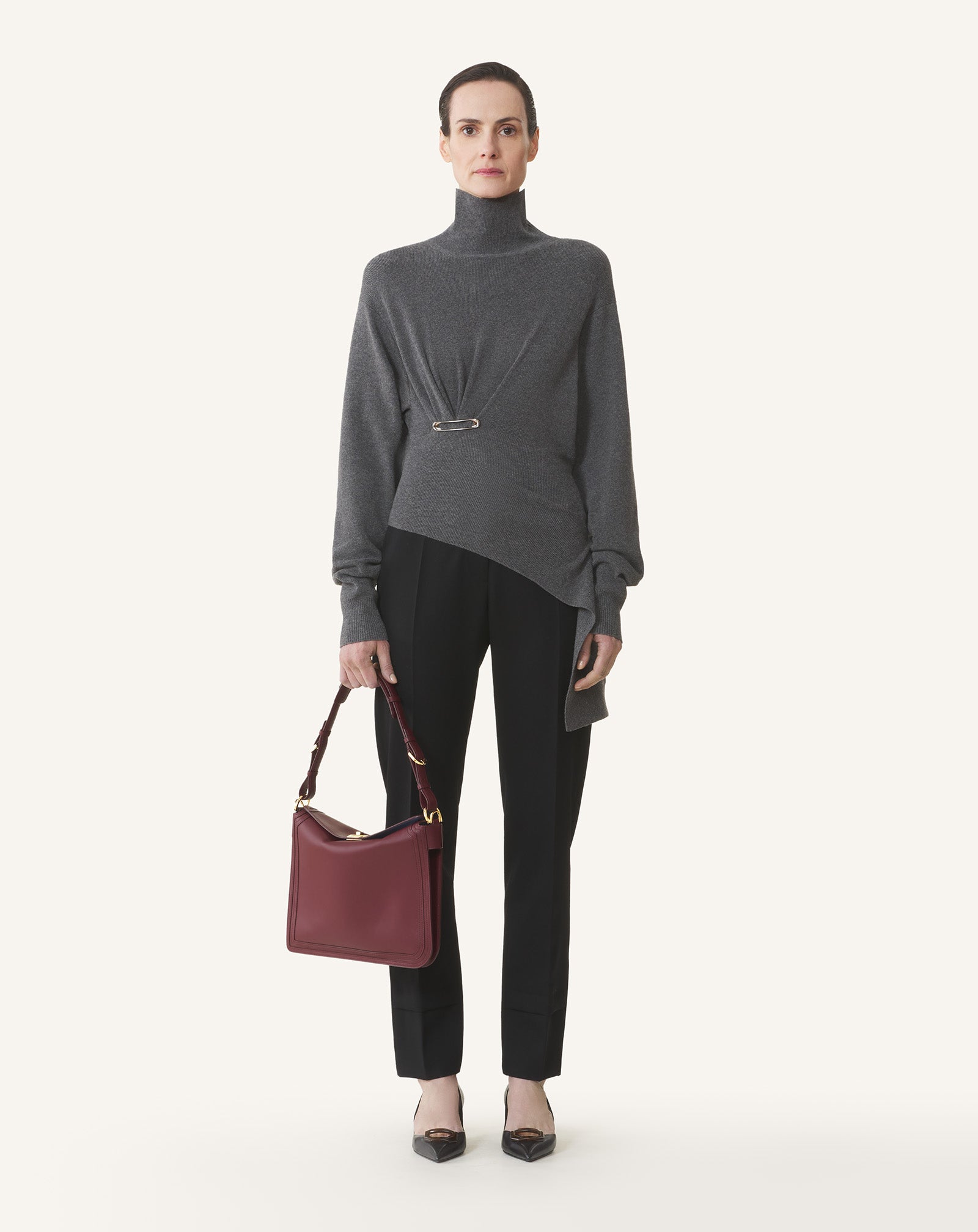 COMPAGNON ASYMMETRICAL BAG IN LEATHER