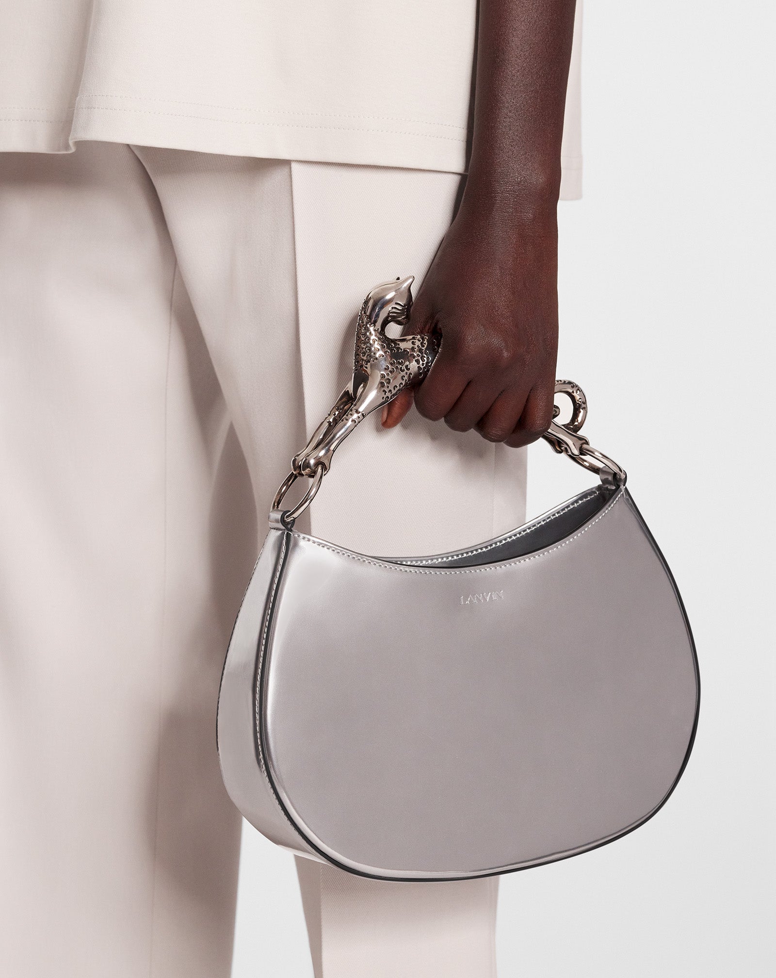 HOBO CAT METALLIC LEATHER BAG