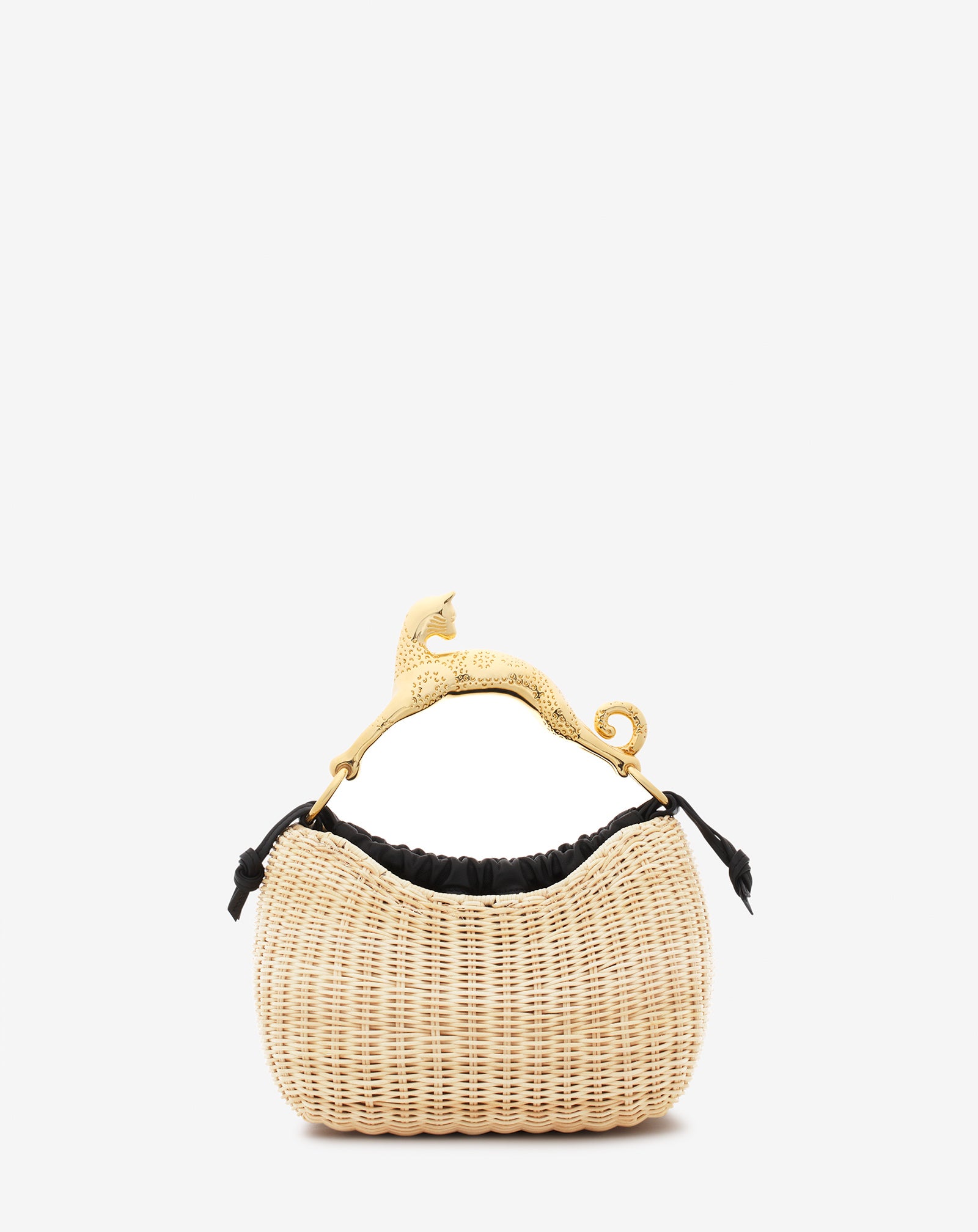 WICKER HOBO CAT BAG SM