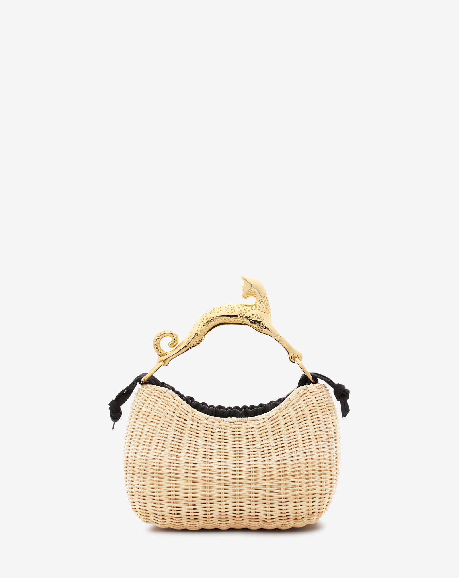 WICKER HOBO CAT BAG SM