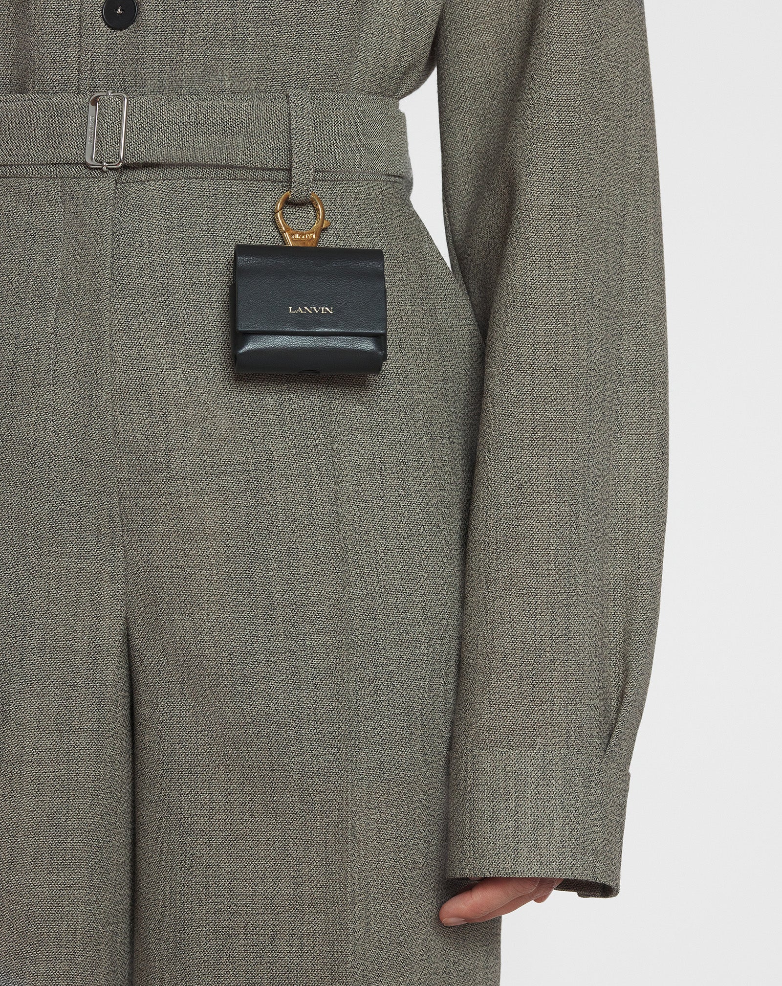 LANVIN SIGNATURE LEATHER CASE FOR AIRPODS PRO