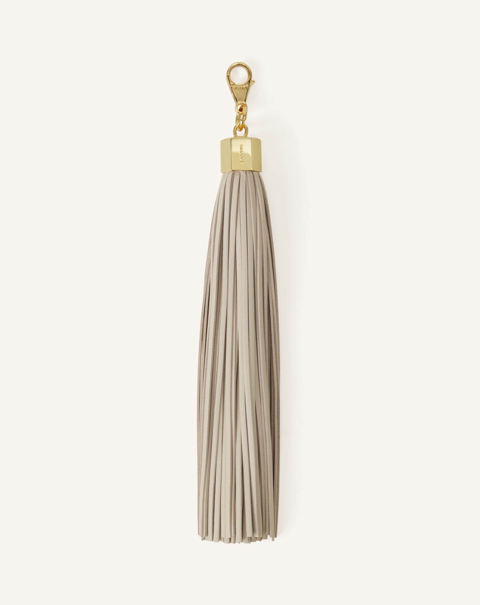 LEATHER POMPOM BAG CHARM