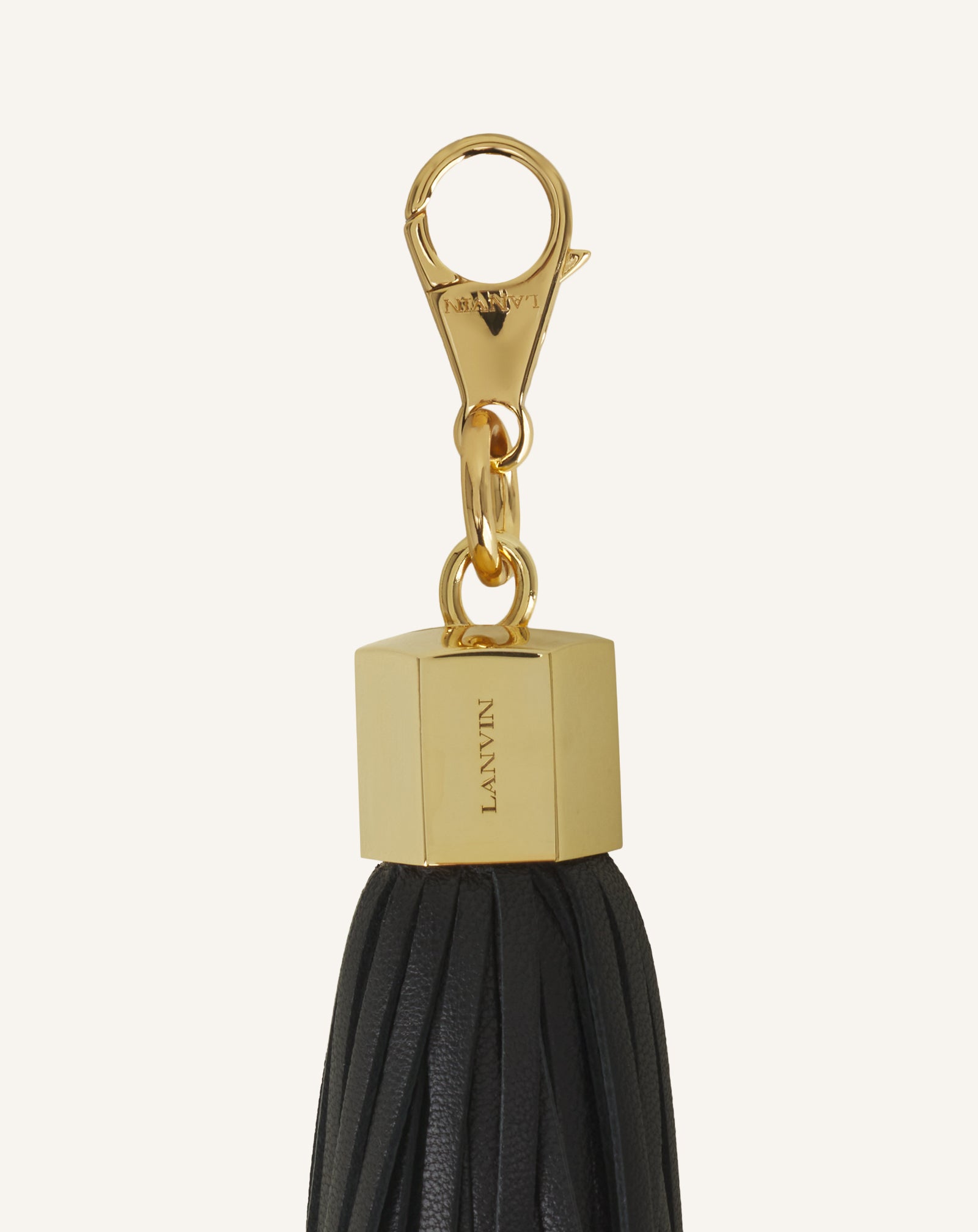 LEATHER POMPOM BAG CHARM