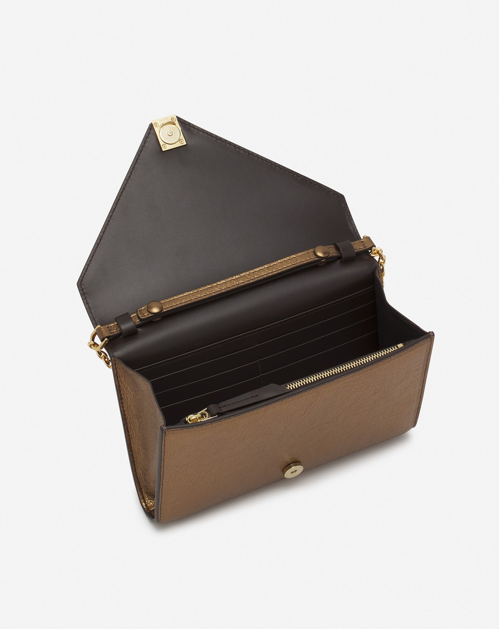 CONCERTO ARPÈGE WALLET BAG IN METALLIC GRAINED LEATHER