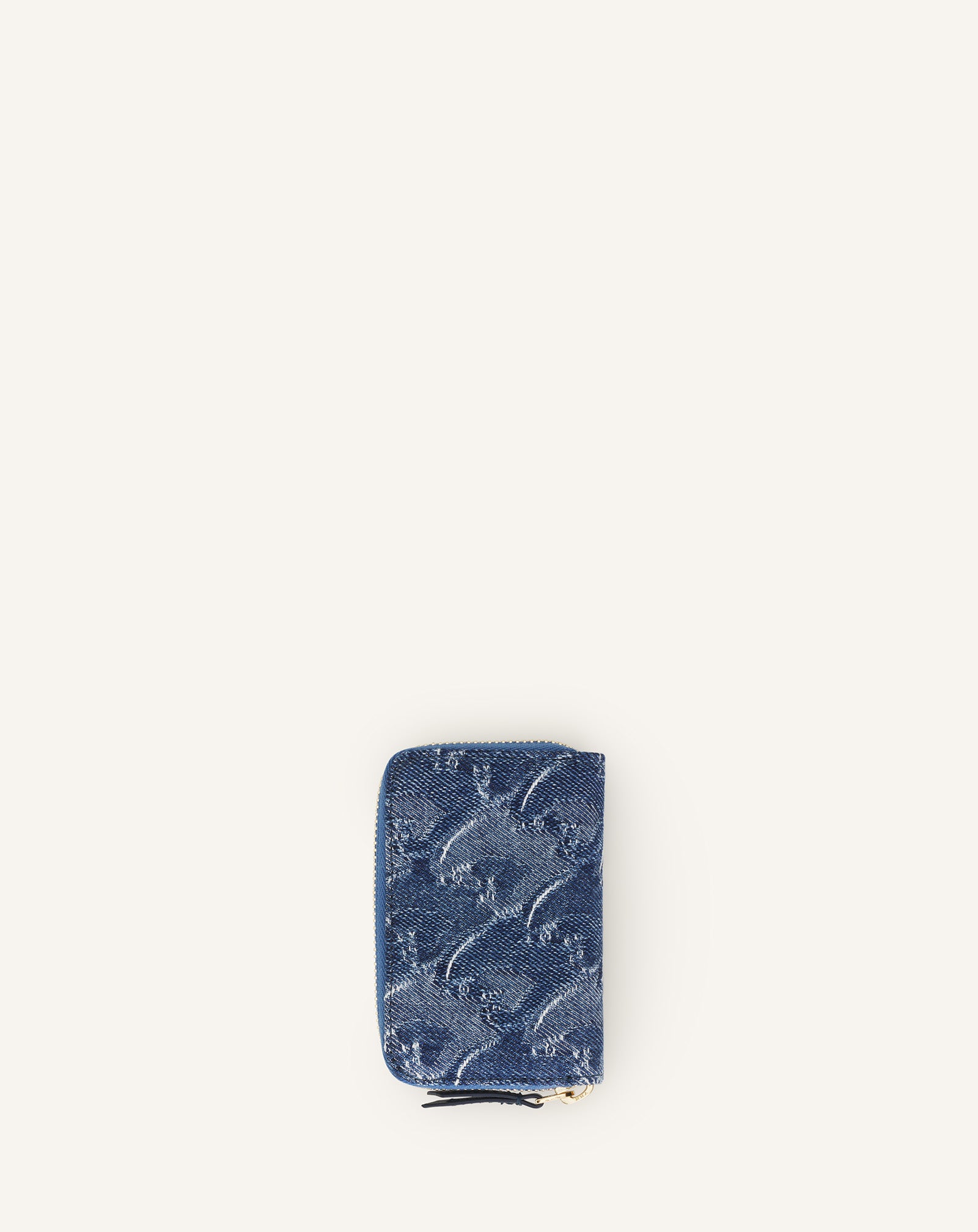 BLUE LUNAR YEAR ZIPPED CARDHOLDER IN DENIM