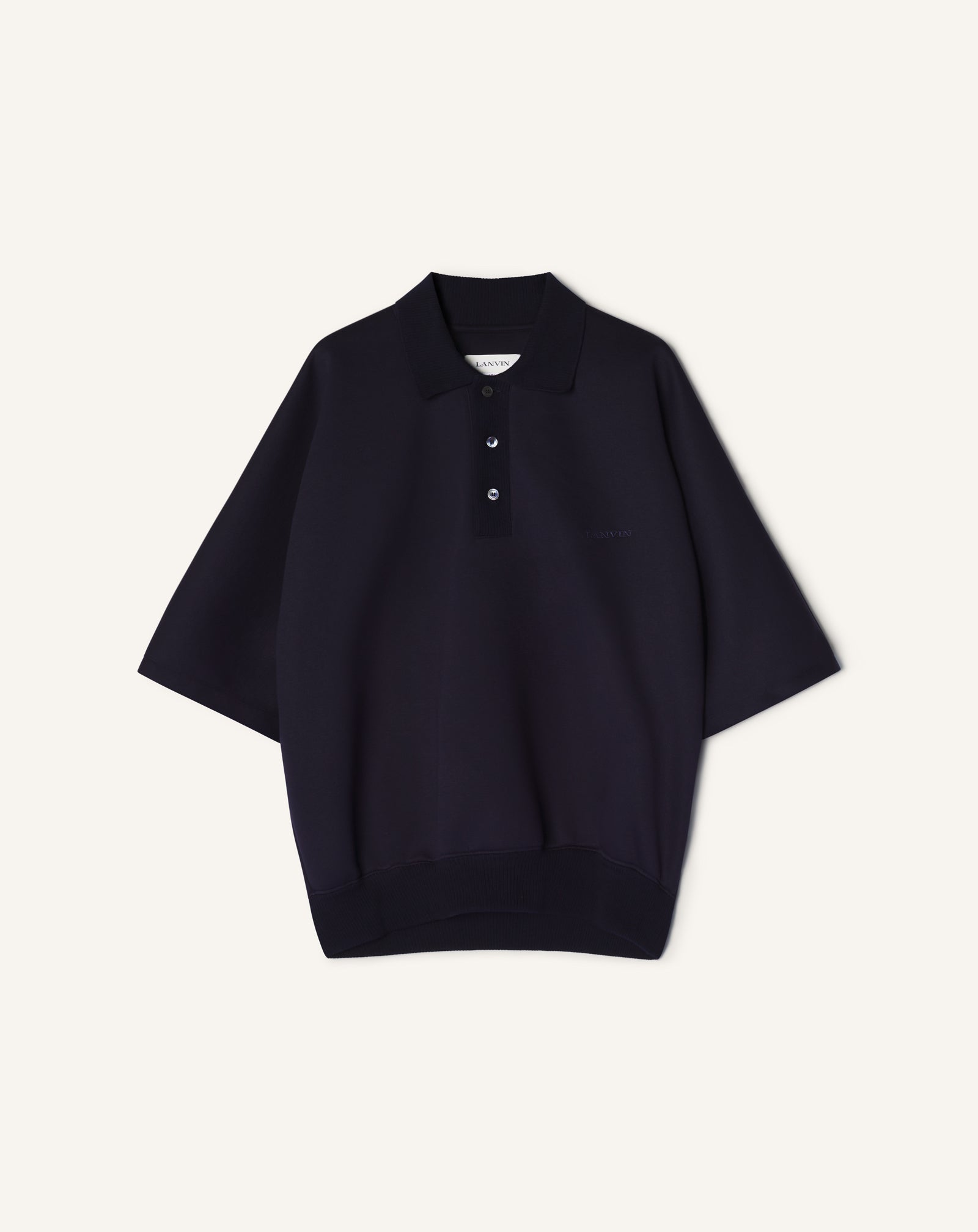 LOOSE-FIT DOUBLE-FACE JERSEY POLO SHIRT