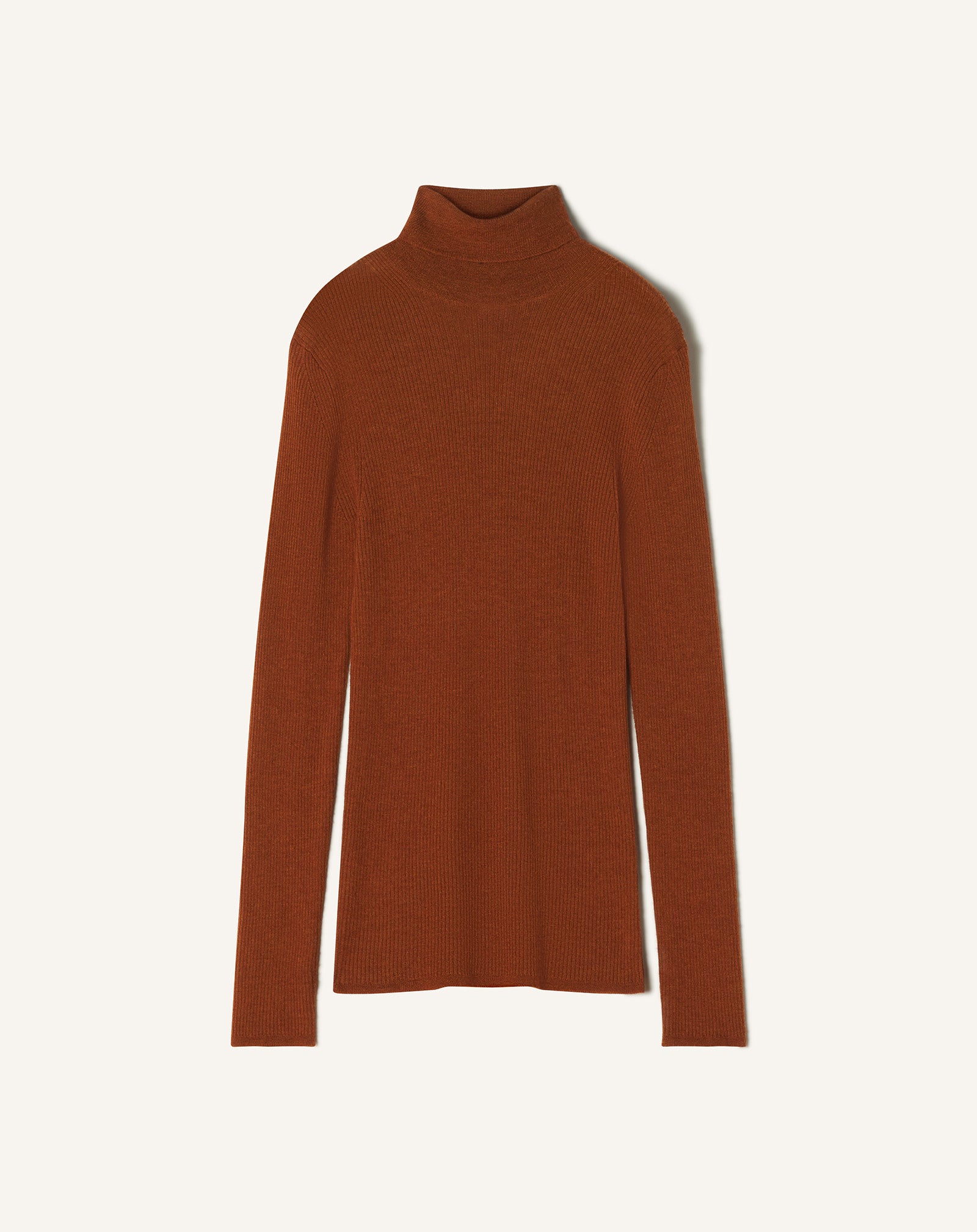 TURTLENECK SWEATER IN MERINO WOOL AND SILK