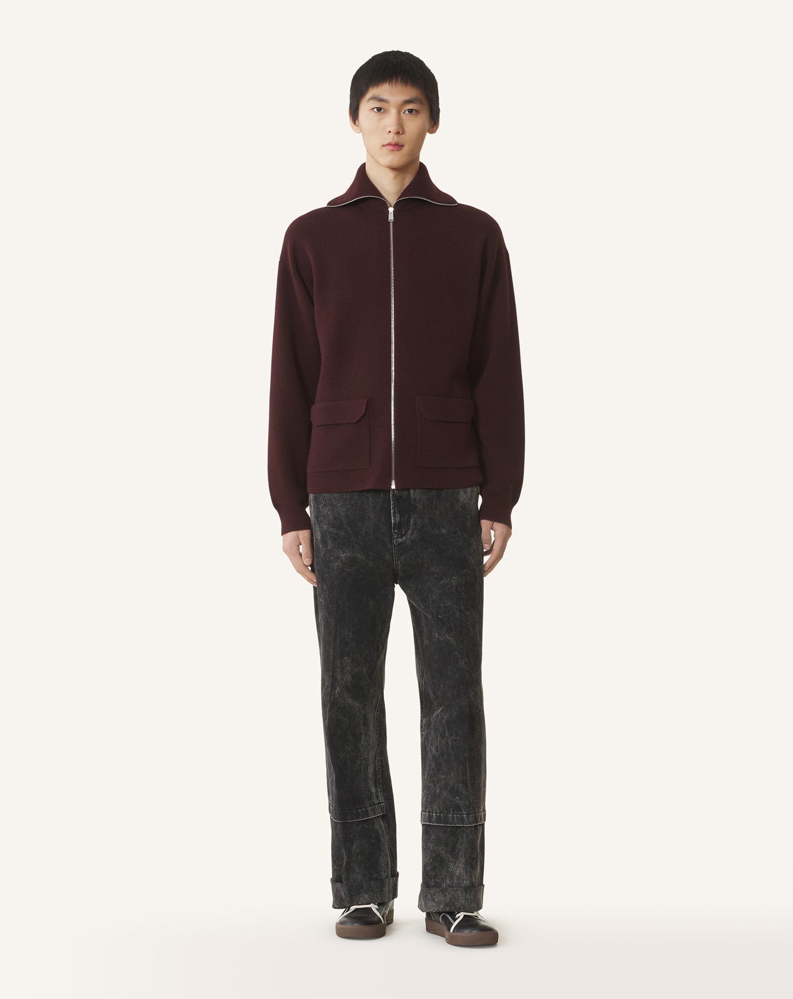 CASHMERE ZIP CARDIGAN