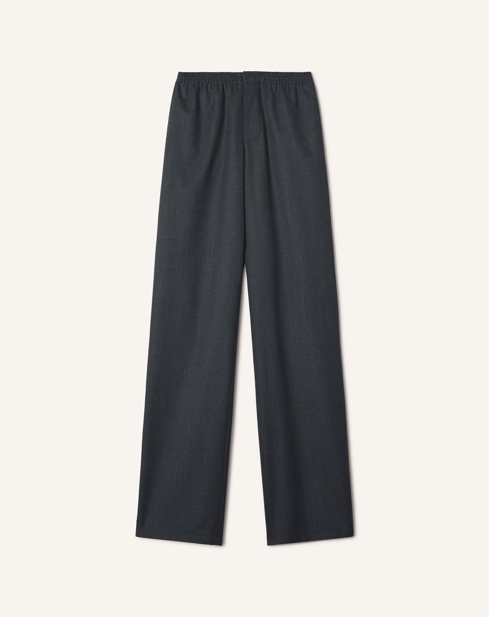 FLUID WOOL FLANNEL TROUSERS