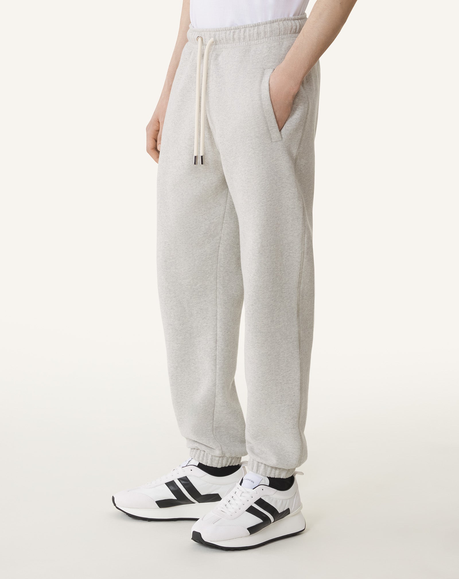COTTON FLEECE AND CASHMERE JOGGING PANTS