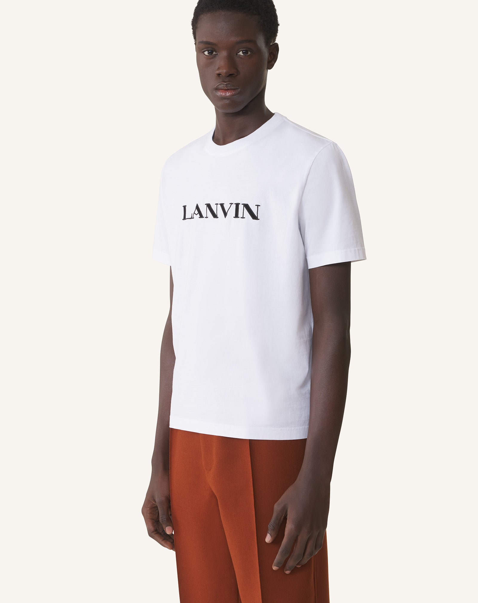 LANVIN EMBROIDERED COTTON T-SHIRT