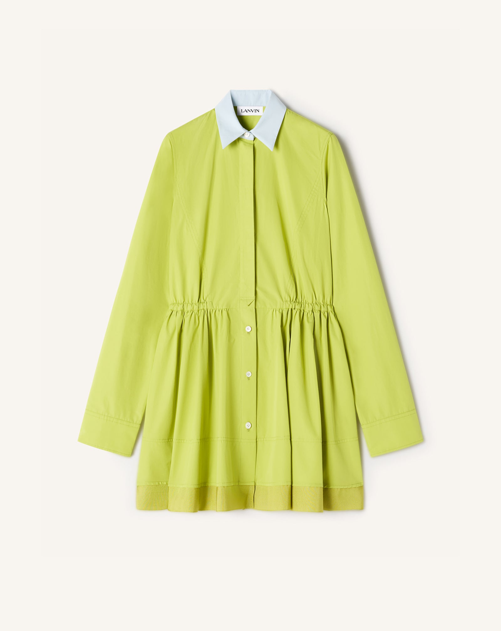 SHORT SHIRT DRESS IN COTTON POPLIN