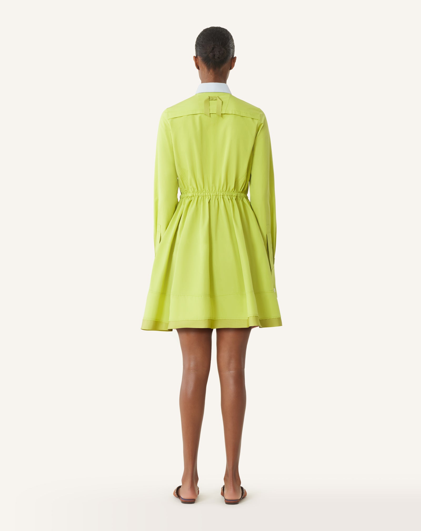 SHORT SHIRT DRESS IN COTTON POPLIN