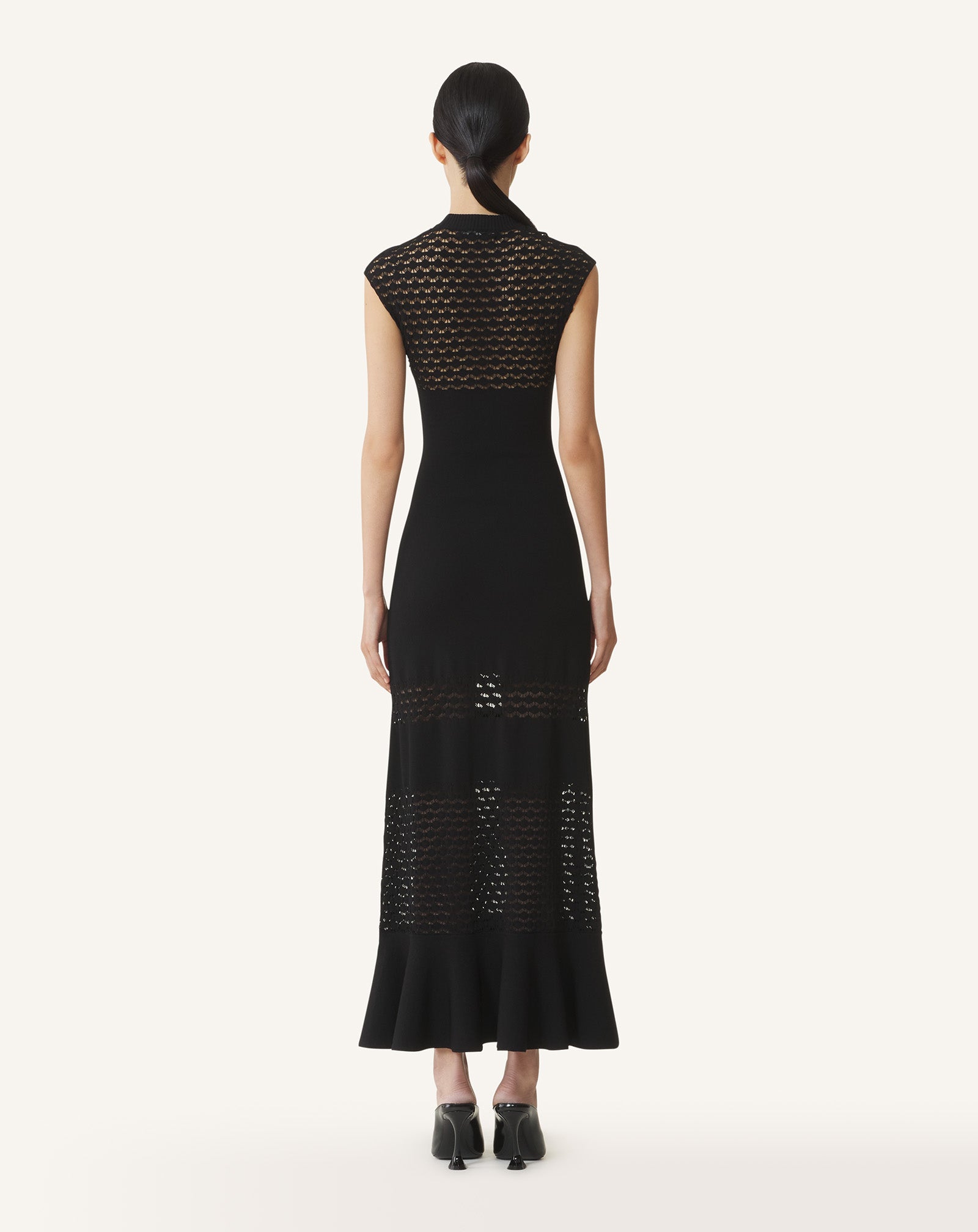 LACE DETAIL DRESS IN VISCOSE