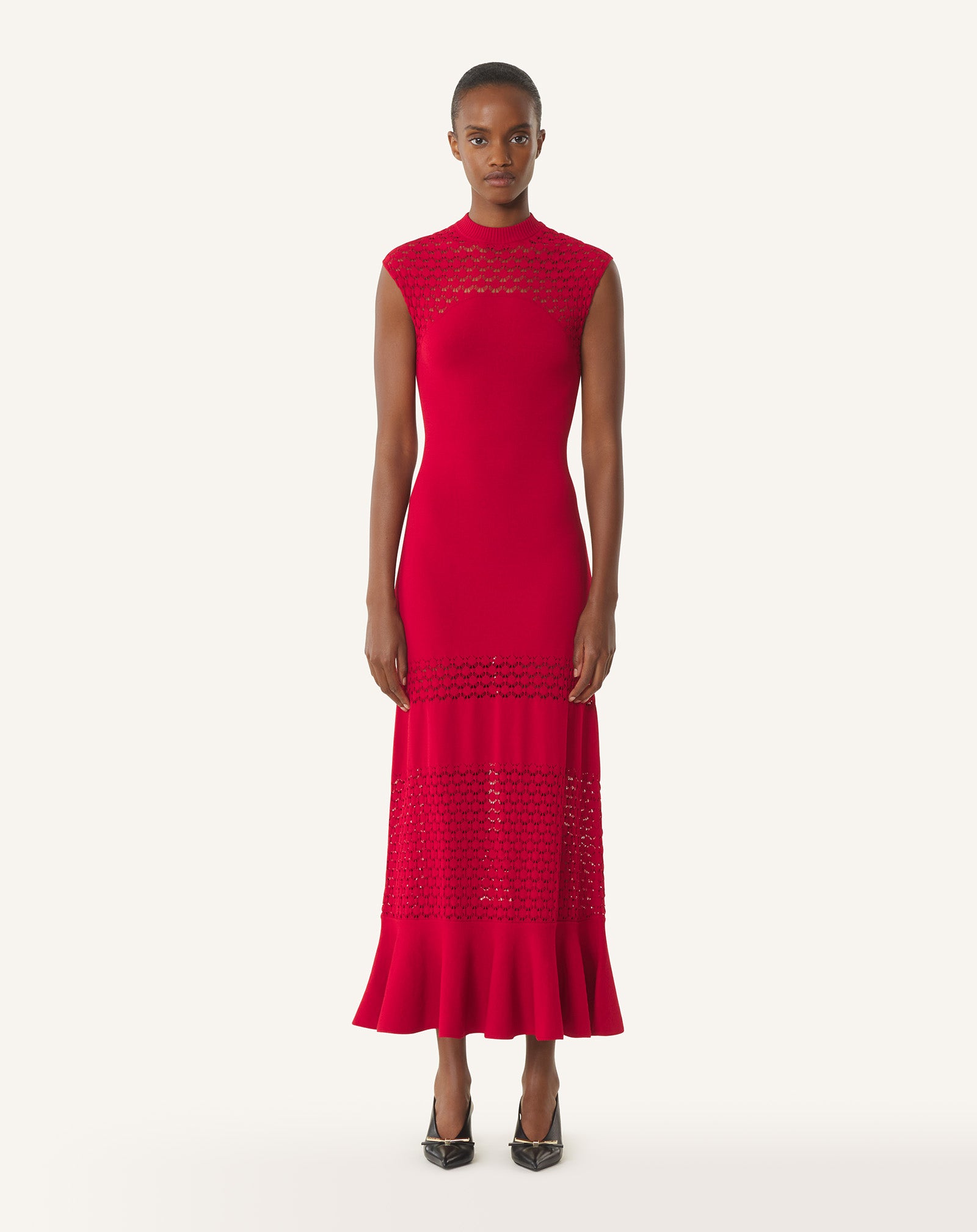 LACE DETAIL DRESS IN VISCOSE