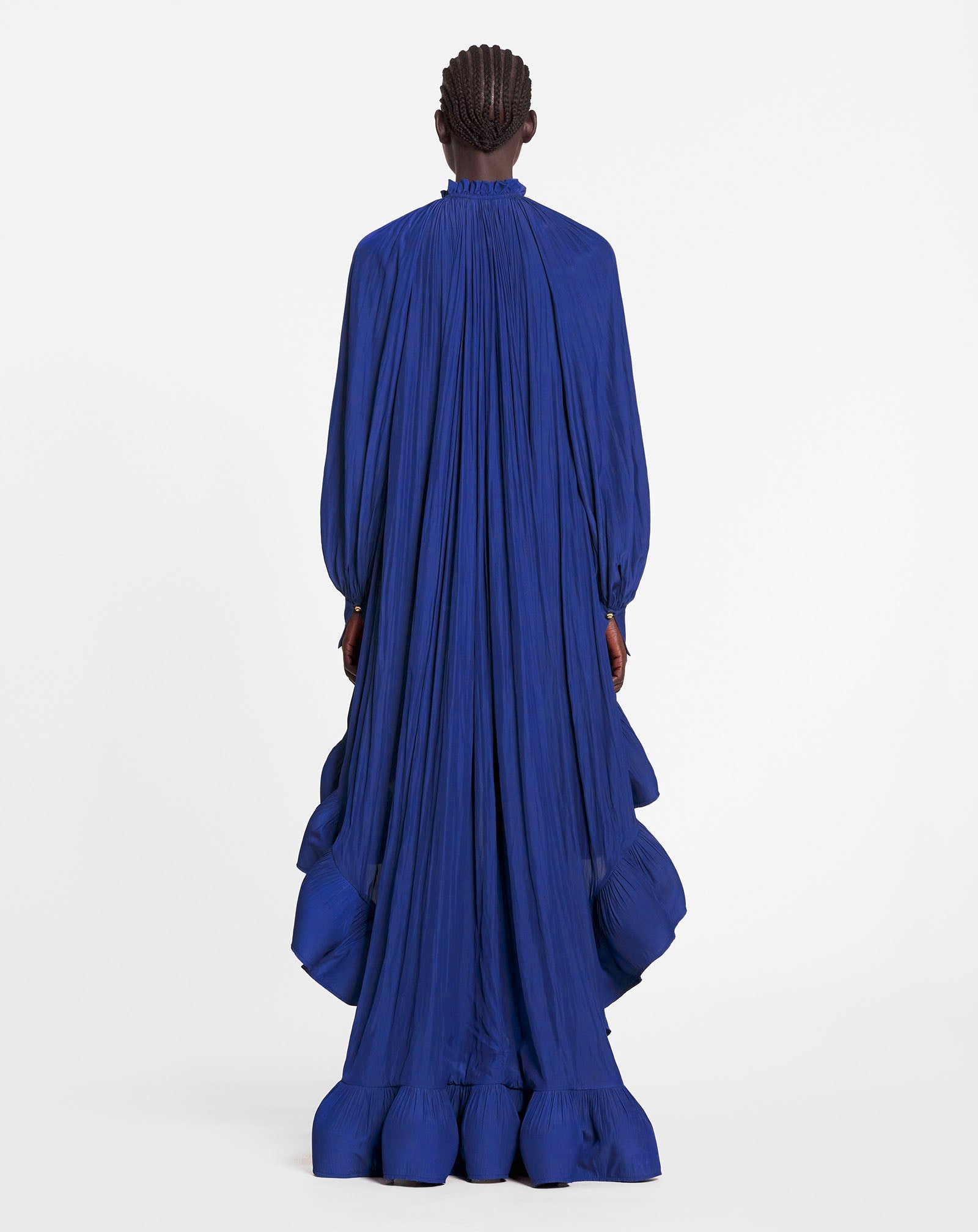 ASYMMETRICAL CHARMEUSE DRESS