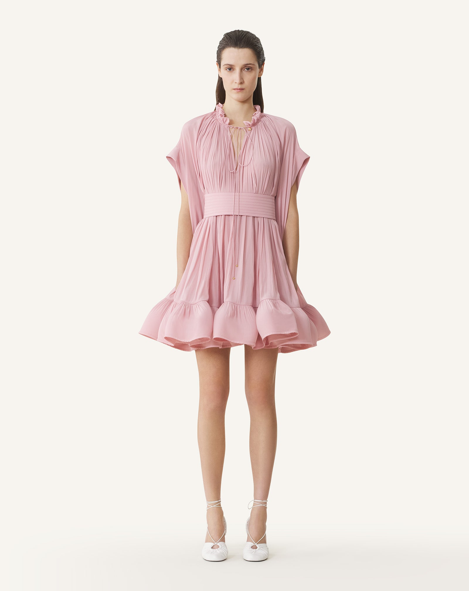 SHORT CHARMEUSE DRESS
