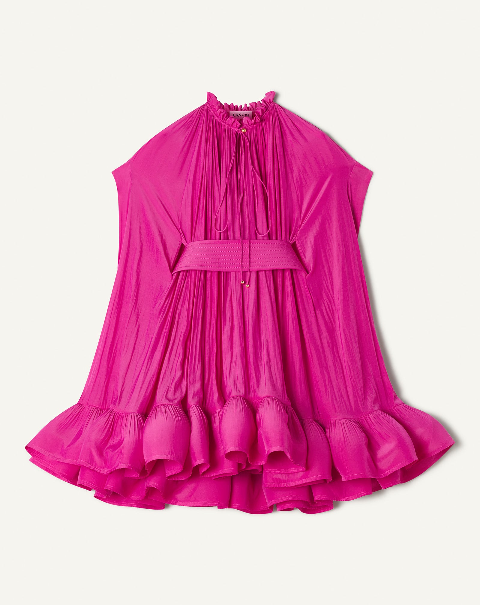 PINK SHORT CHARMEUSE DRESS