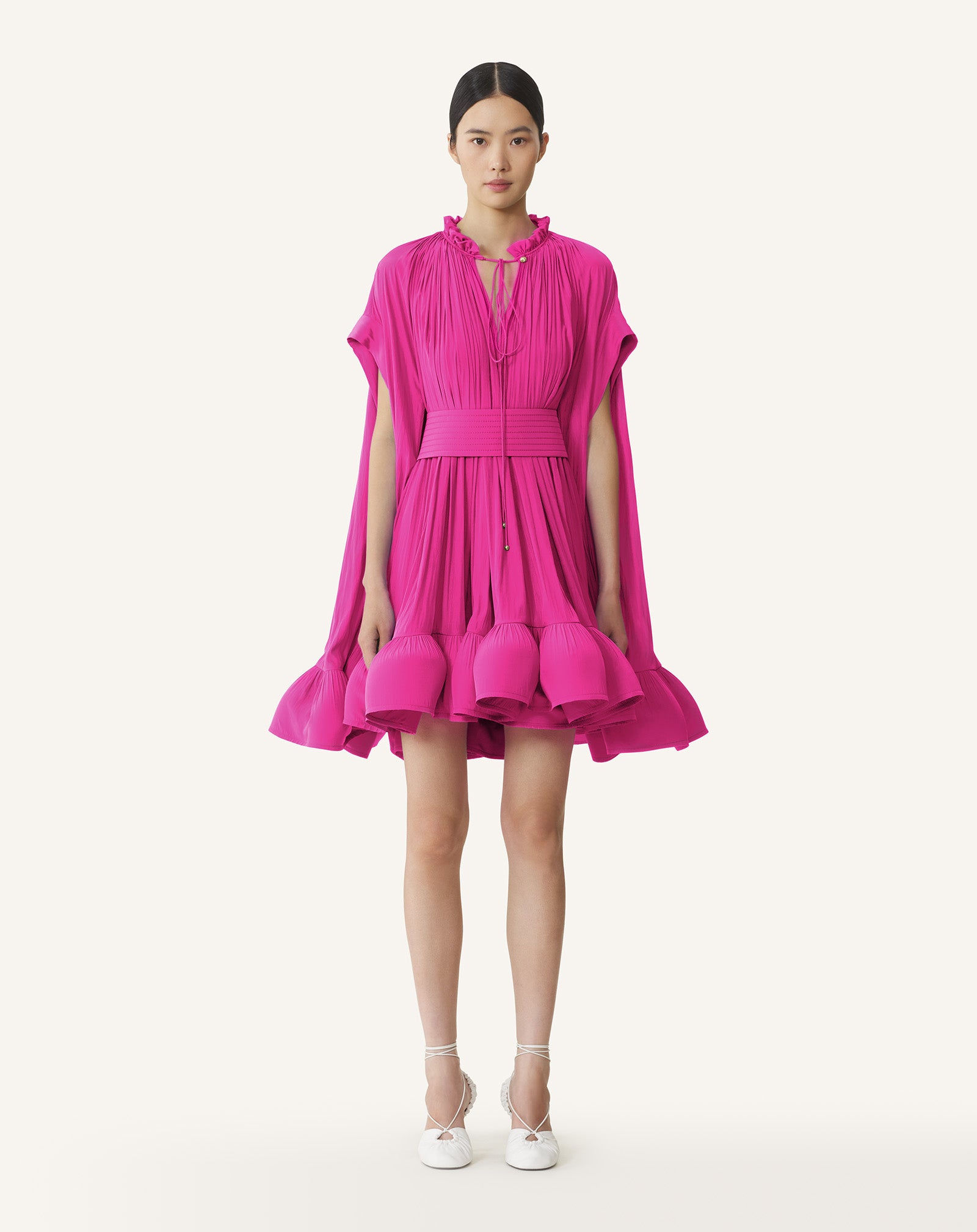 SHORT CHARMEUSE DRESS