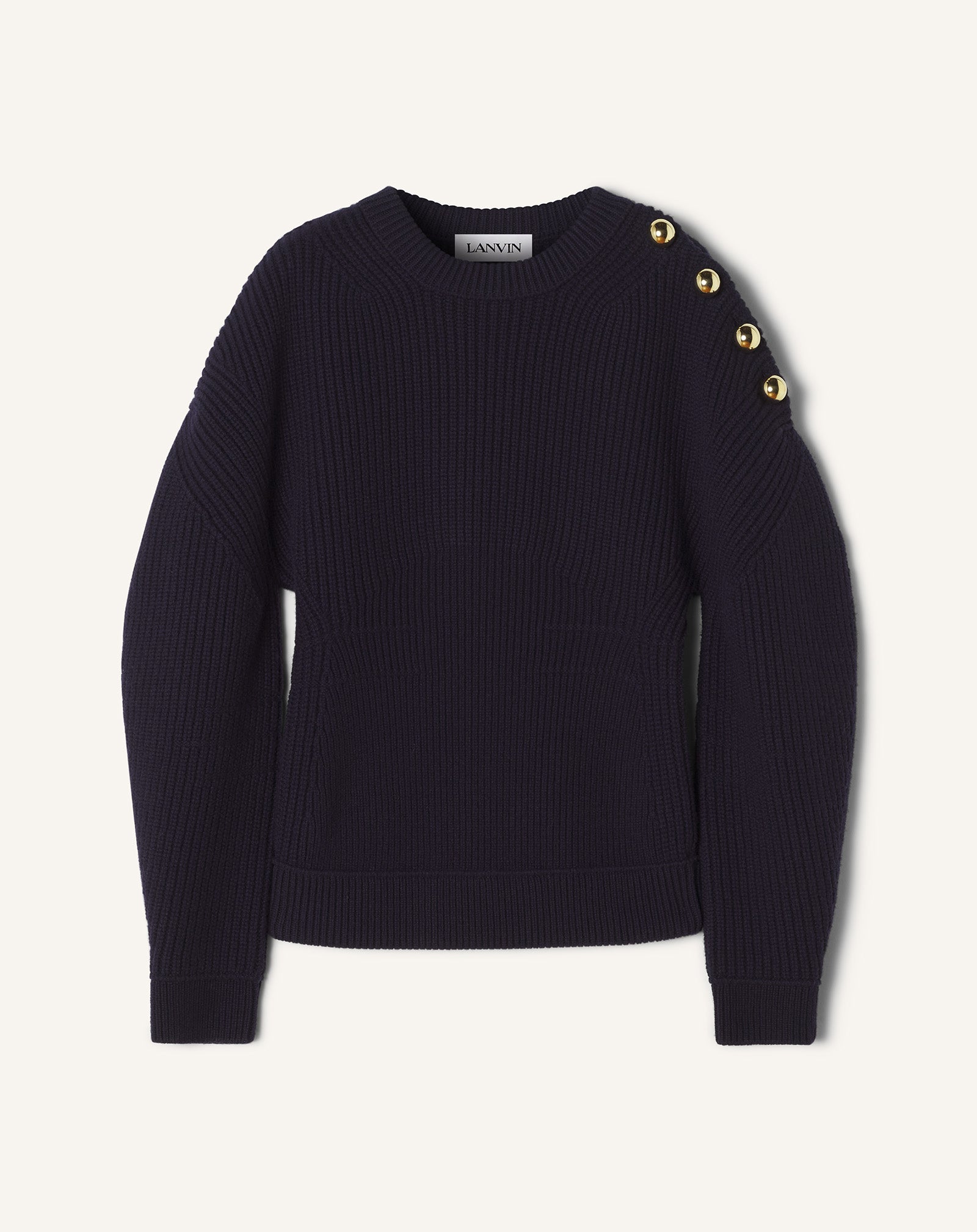 WOOL RIBBED SWEATER