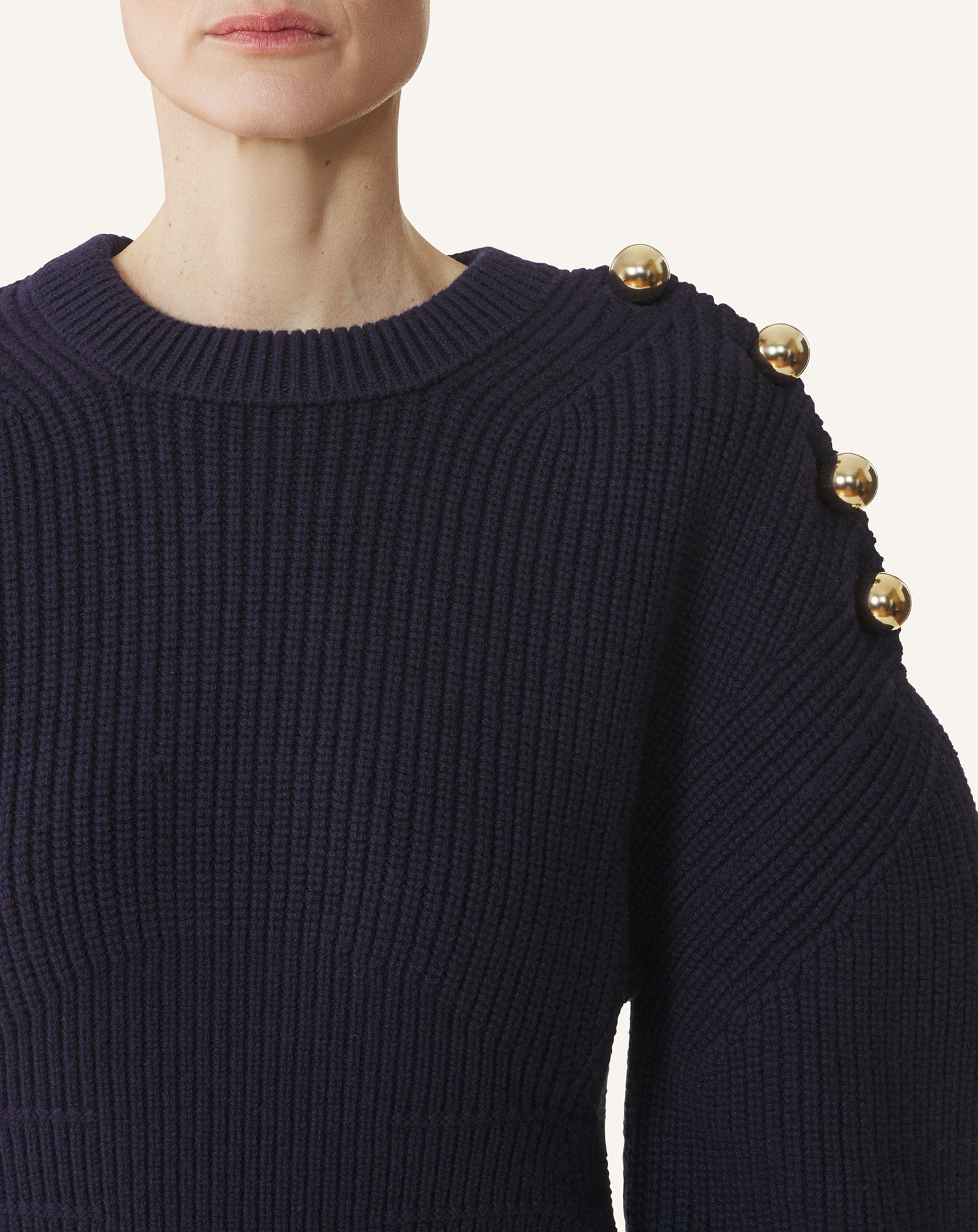 WOOL RIBBED SWEATER